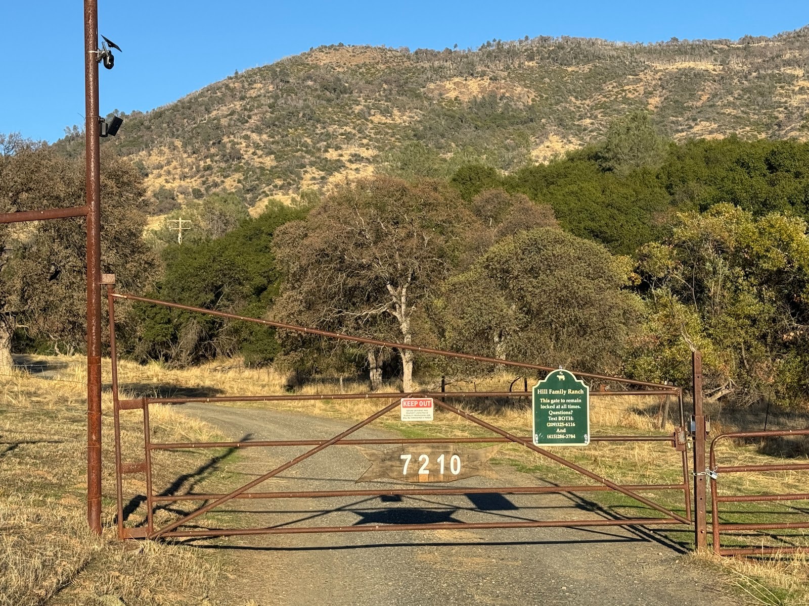 The site of the Fremont house is off limits.  The red and white sign reads something like "Anyone entering this property uninvited ... will
