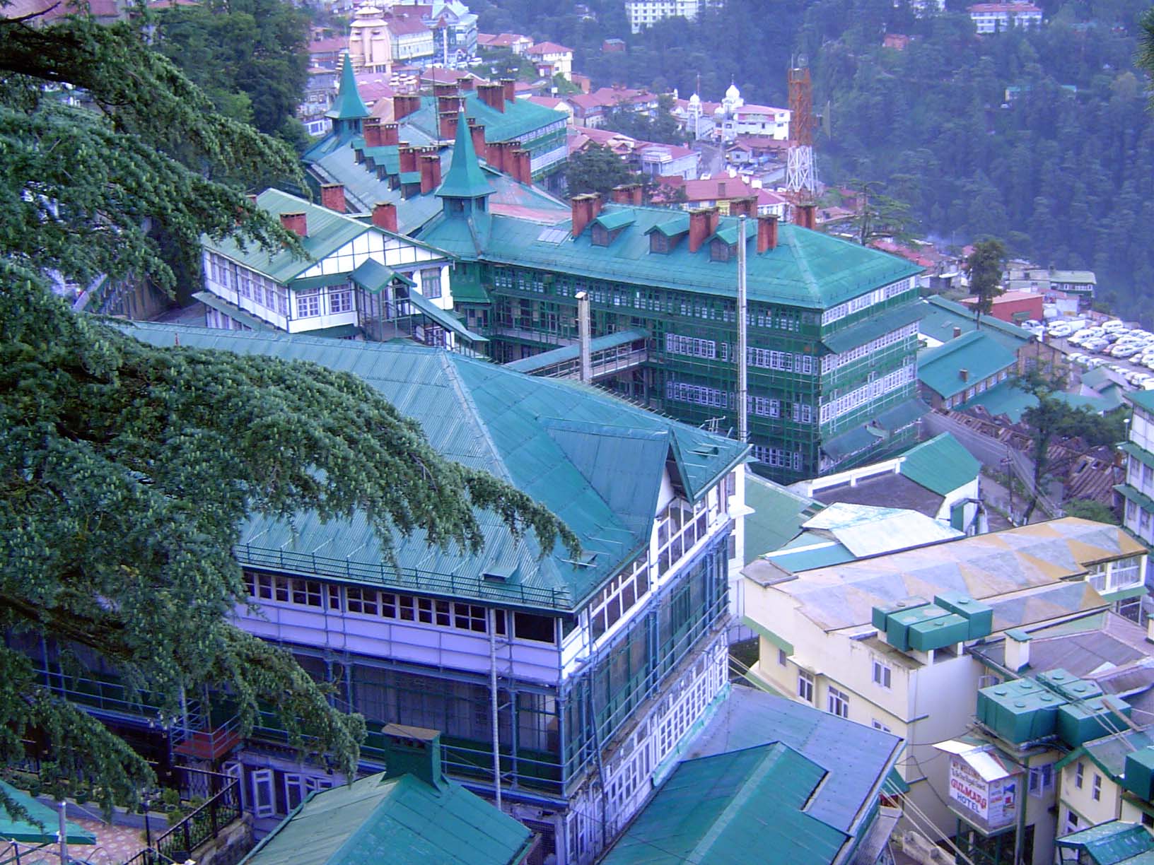 The cast-iron design was copied here in what was the headquarters of the Commander-in-Chief of the Indian Army, now the Office of the Army T