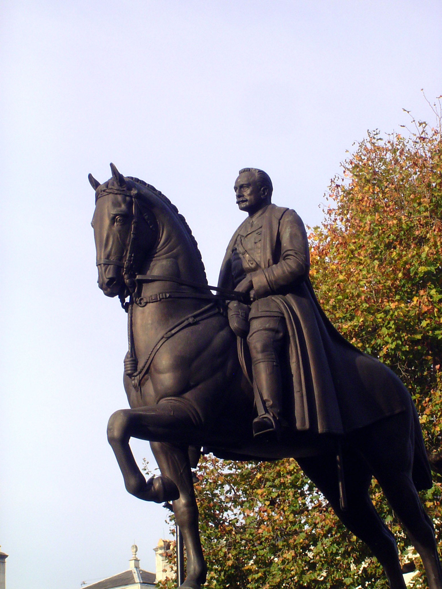 From the other side, he looks more resolute, befitting Pershing's assessment of him as "the man who won the war."