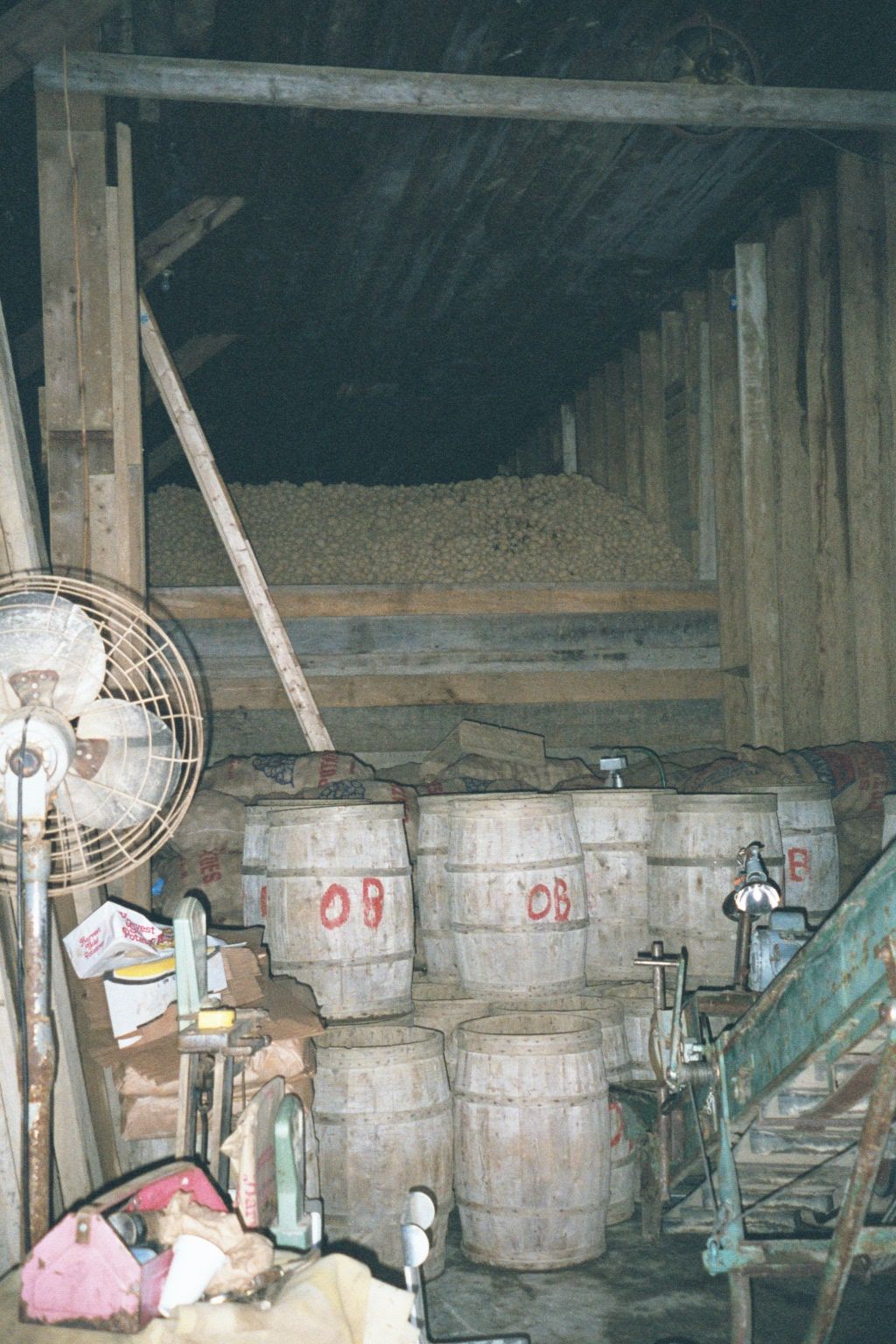 Bins, not quite full.