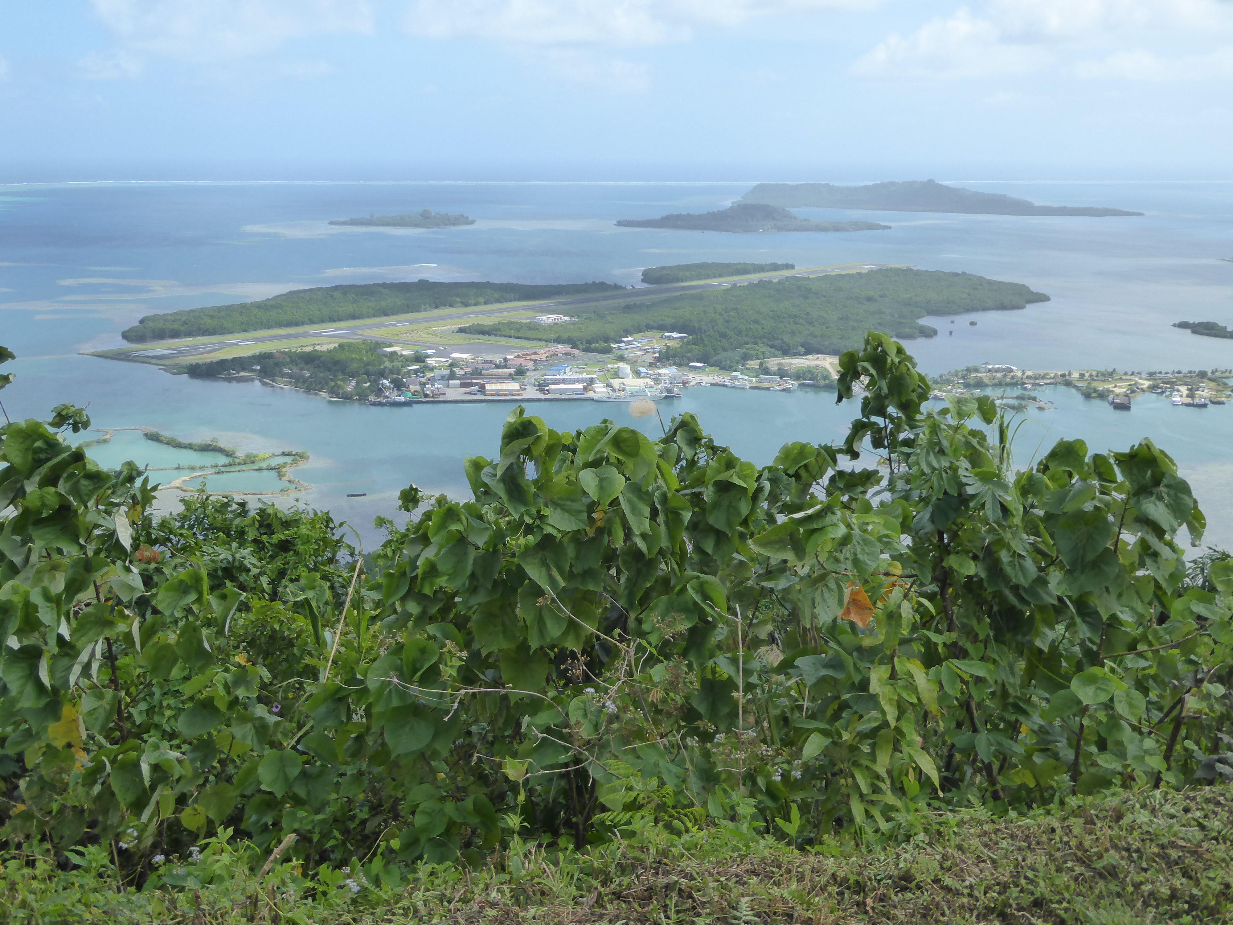 We're back where we started, overlooking Dekehtik Island, now the site of Pohnpei's container port as well as its airport.

Until 1962, only
