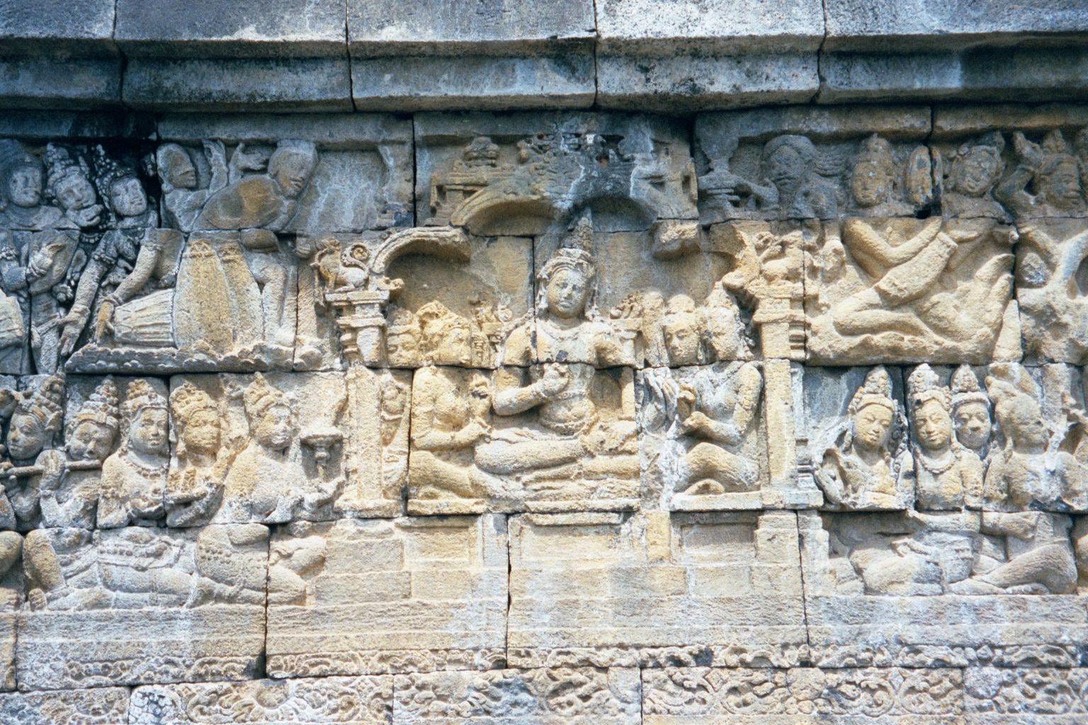 Assuming that Gautama Buddha is not a person but only a vehicle for the return to earth of the Buddha, the Lalitavistara begins with him in