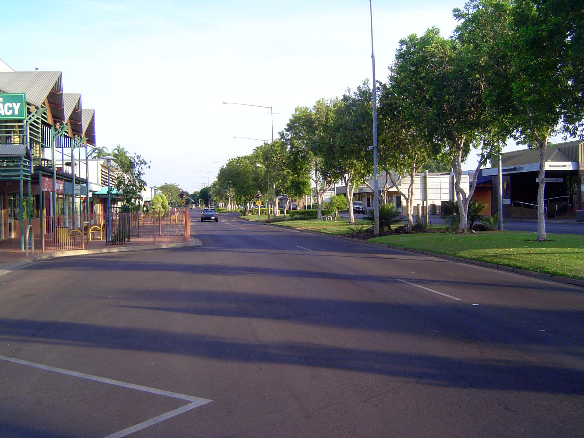 Katherine's Main street. The town has a population of about 8,000.