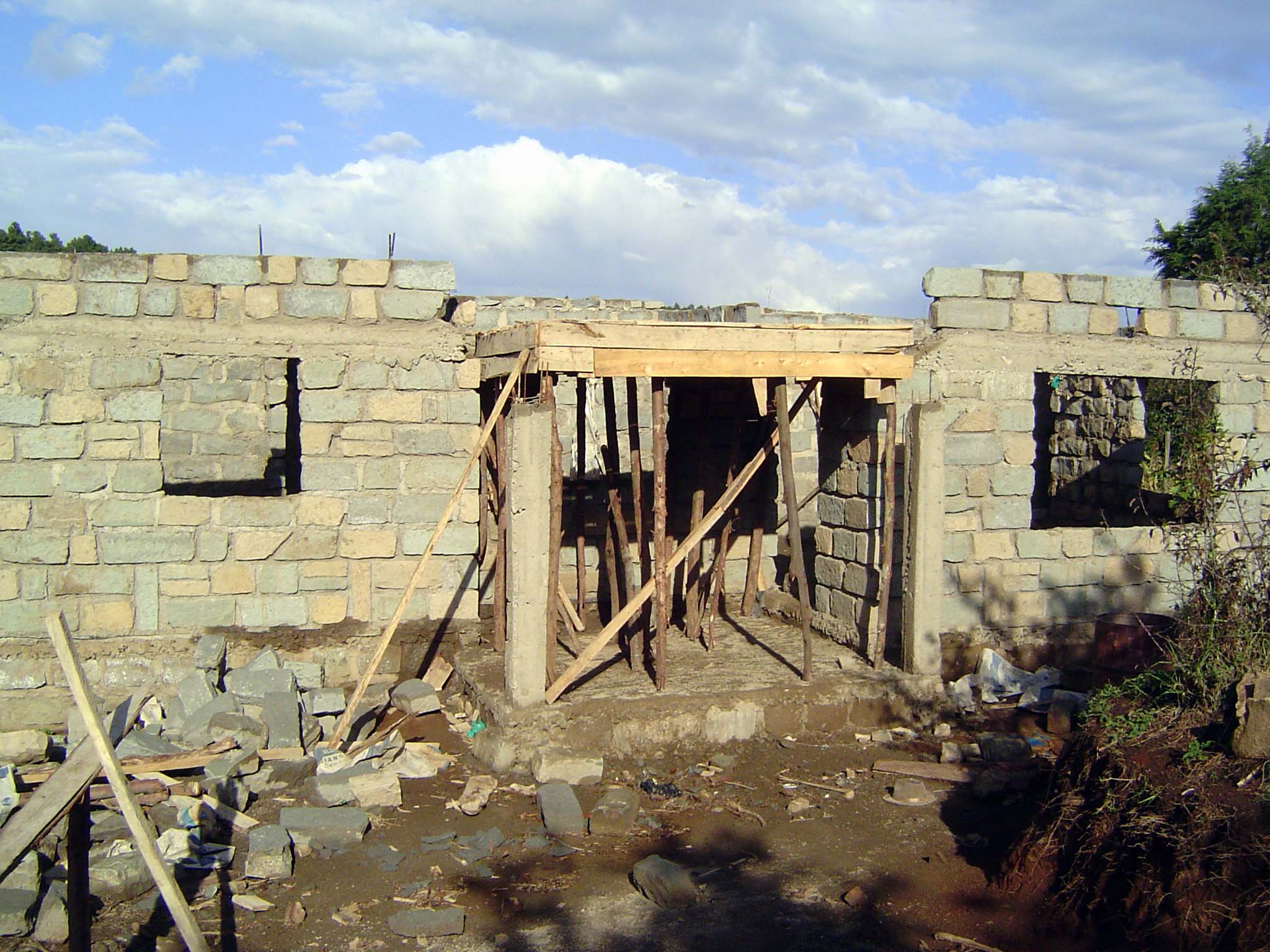 One of the children, who has a job in Naivasha, is building a retirement home for himself.