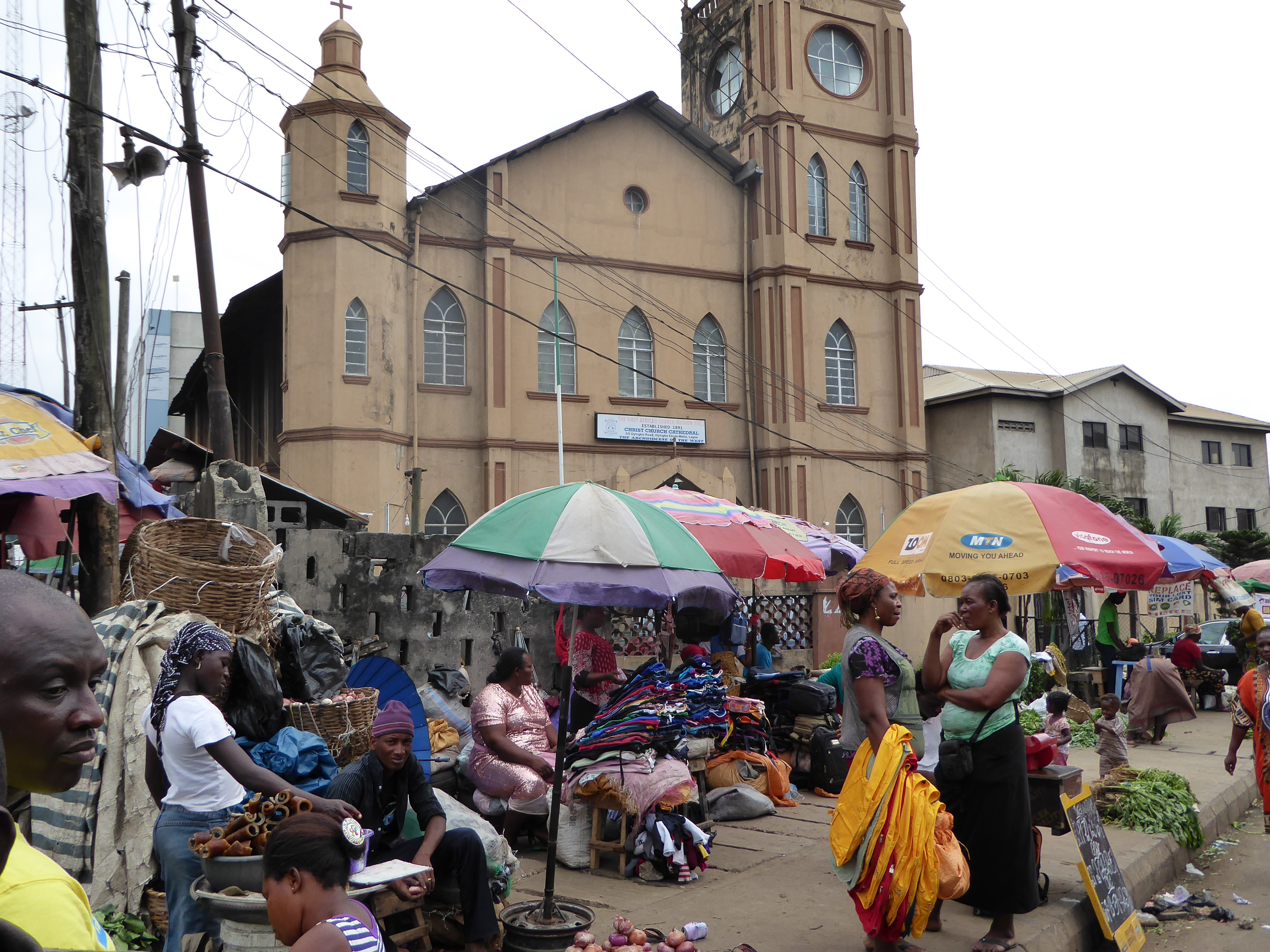 Here's another, a second Christ Church Cathedral. It's on the mainland at Oyingbo and belongs to the First African Church, an 1891 splinter