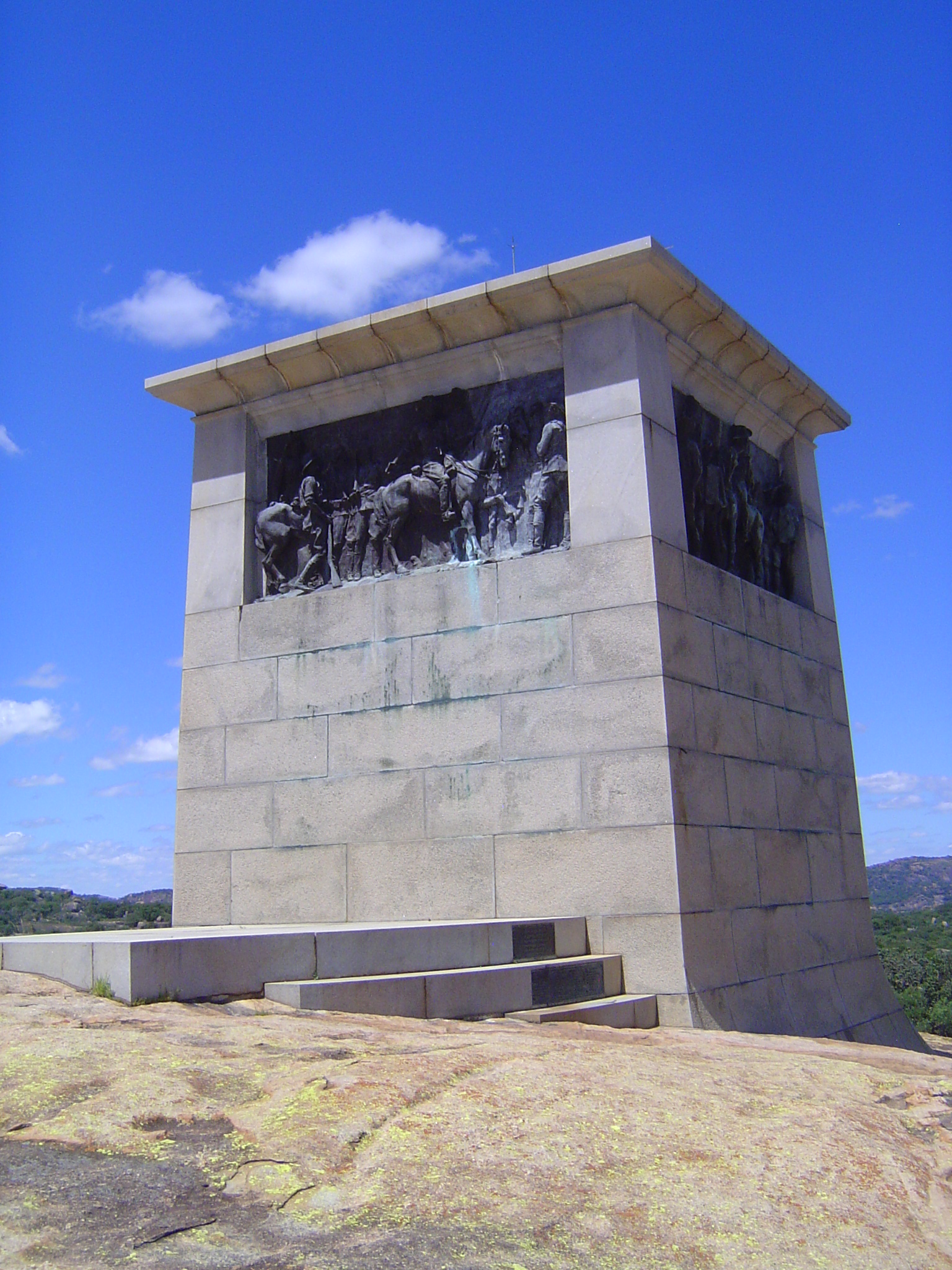 And one more grave, this time a collective one for the reinterred remains of the men who died on the Shangani River. Rhodes was responsible