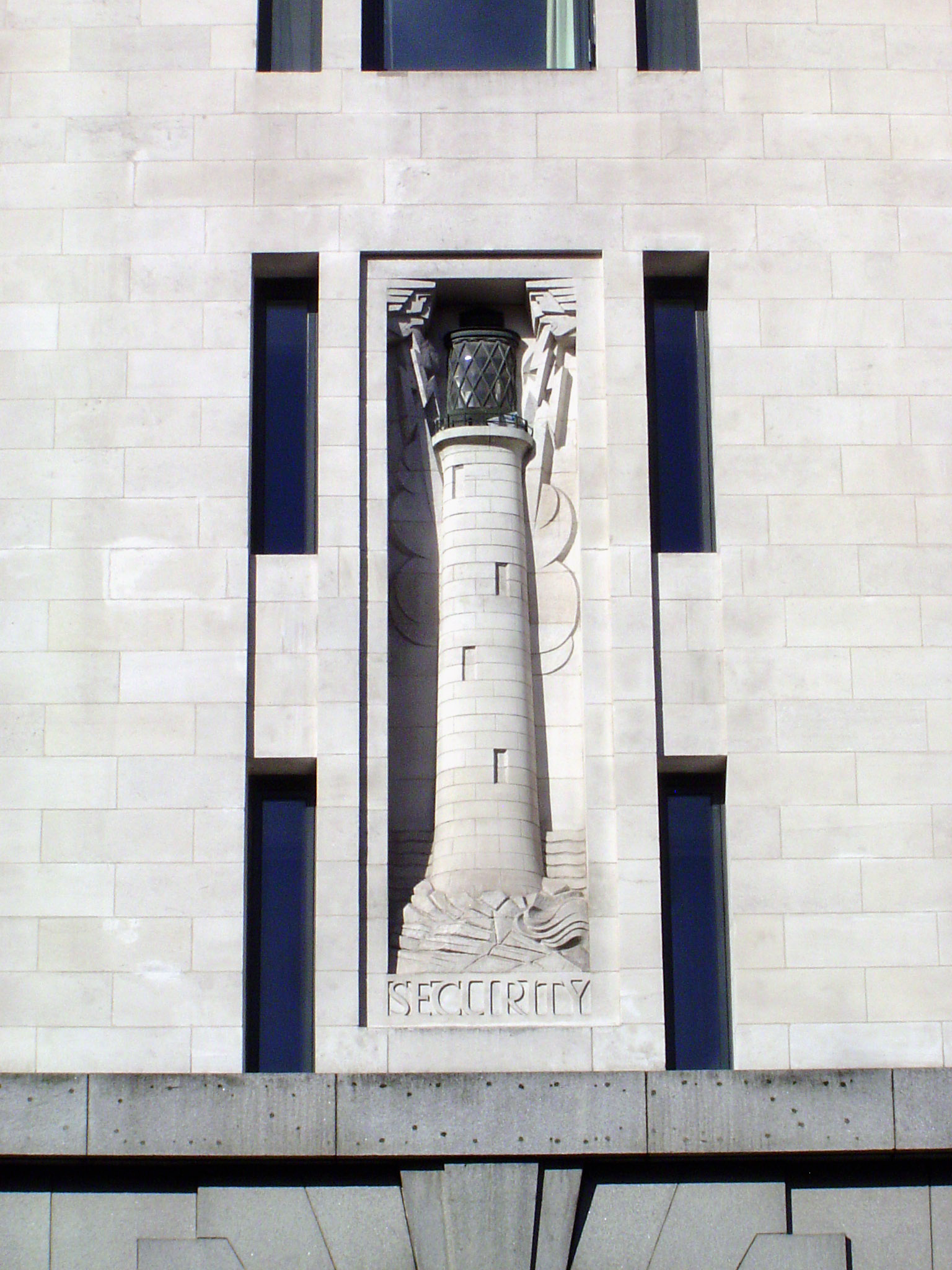 The emblem makes sense: this was the home of the Abbey Road Building Society, later Abbey National. The website of its Parkview reincarnatio