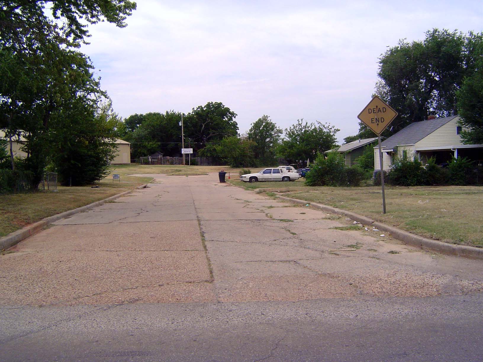 Most of the lots on the cul-de-sacs remain vacant; the scattered houses are all very modest.