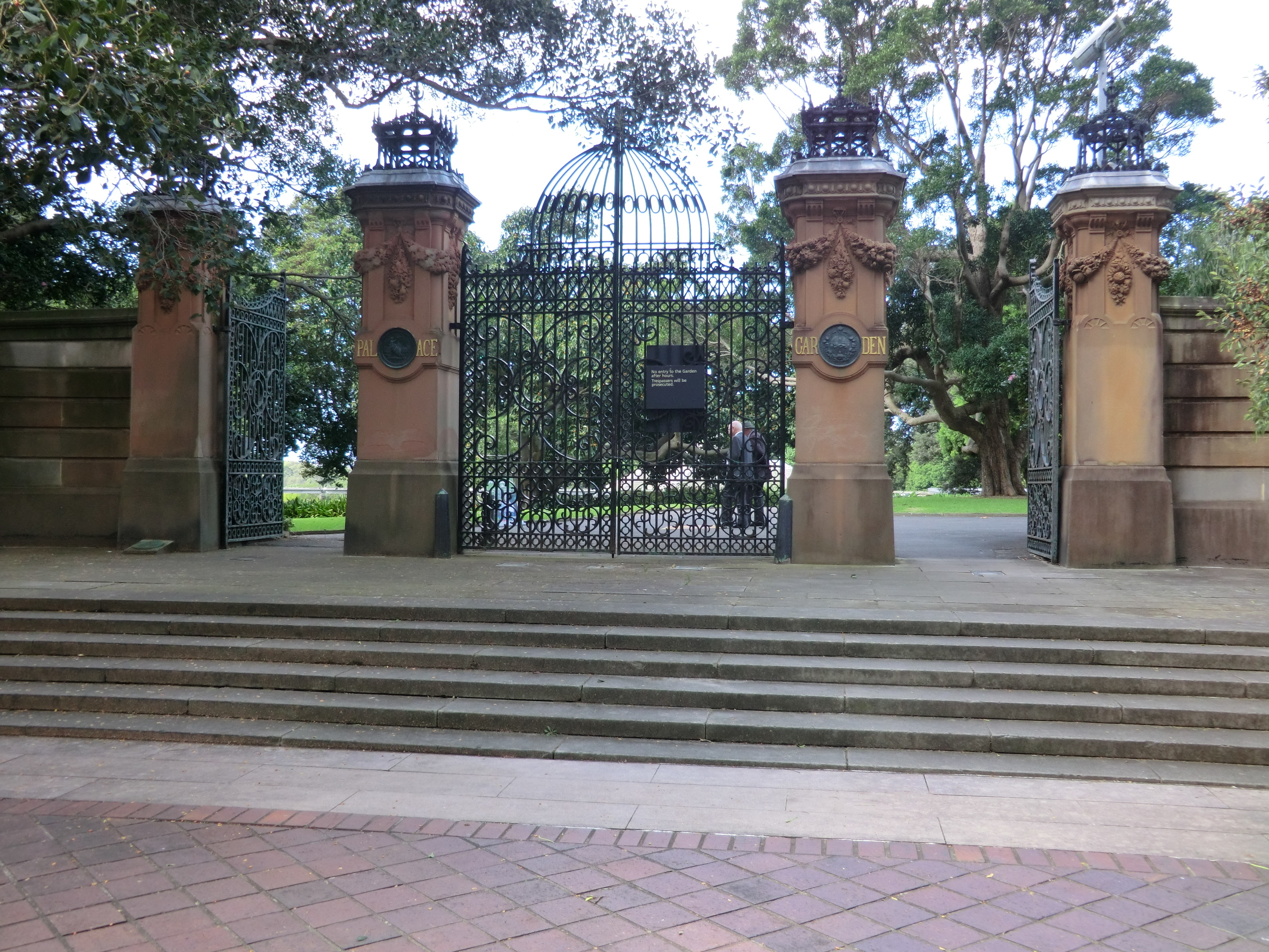 There's a bit of it right here in the gates to the botanical garden, but the gates aren't quite what they seem: they weren't built for the g