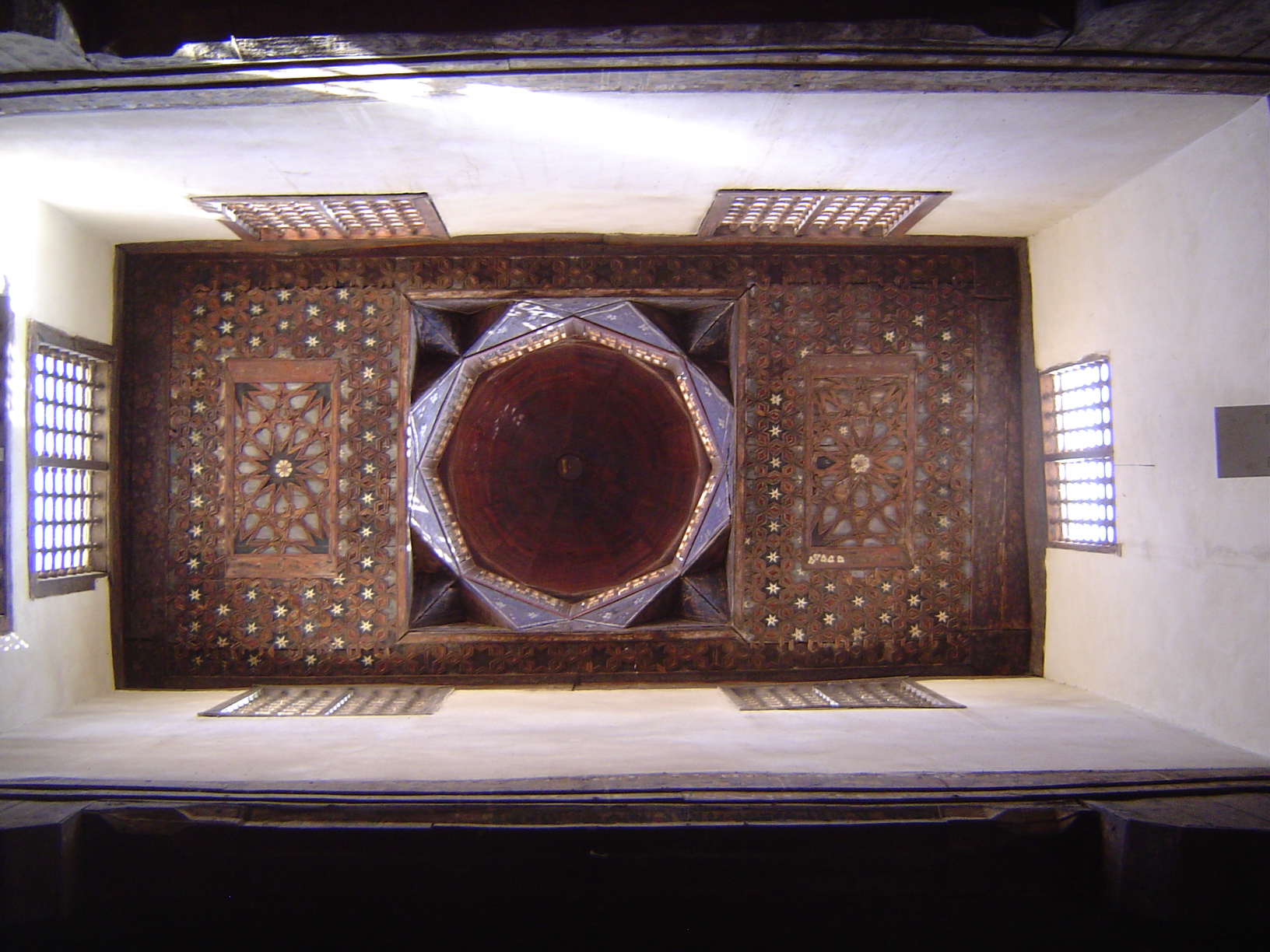 A very raised ceiling, with dome.