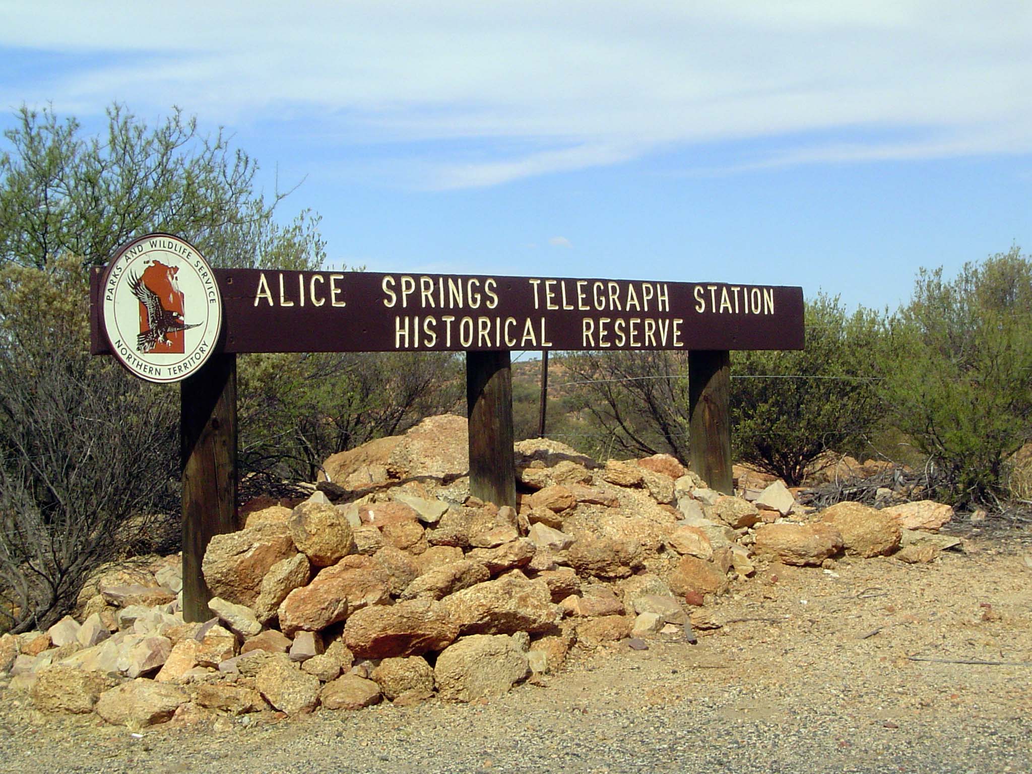 Entrance sign.