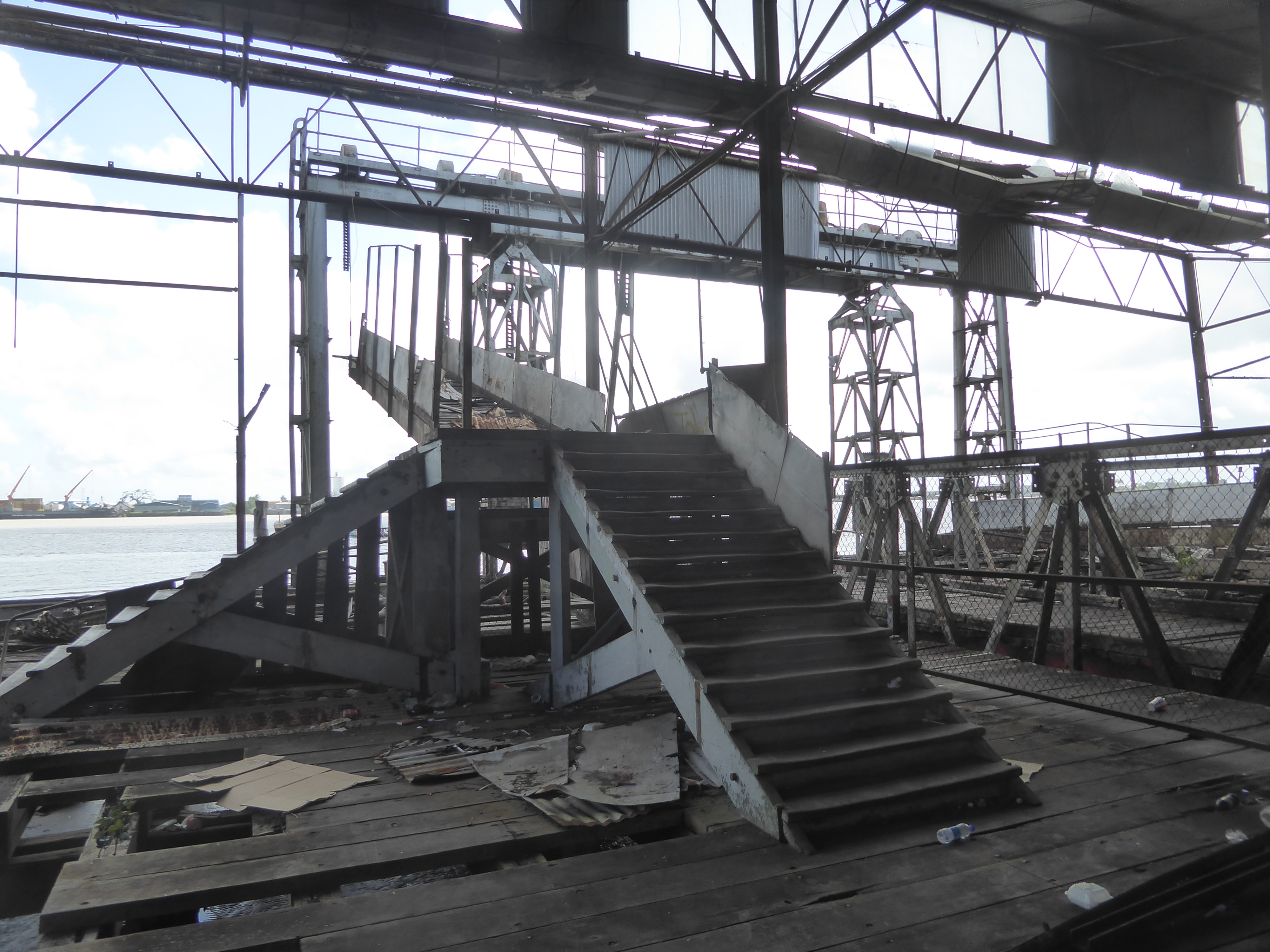 In the days of car ferries, foot passengers used these stairs.