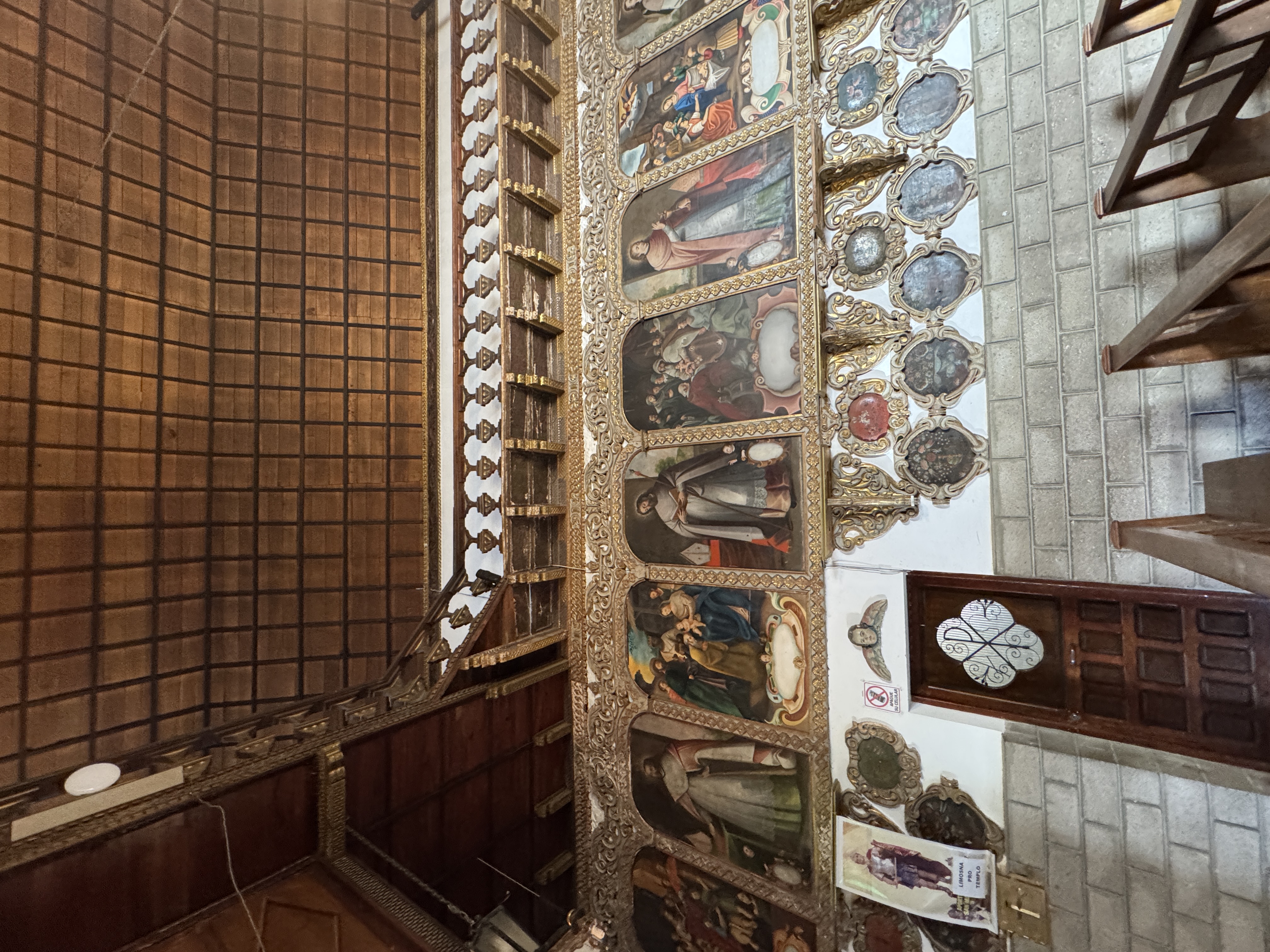 Wall and ceiling.