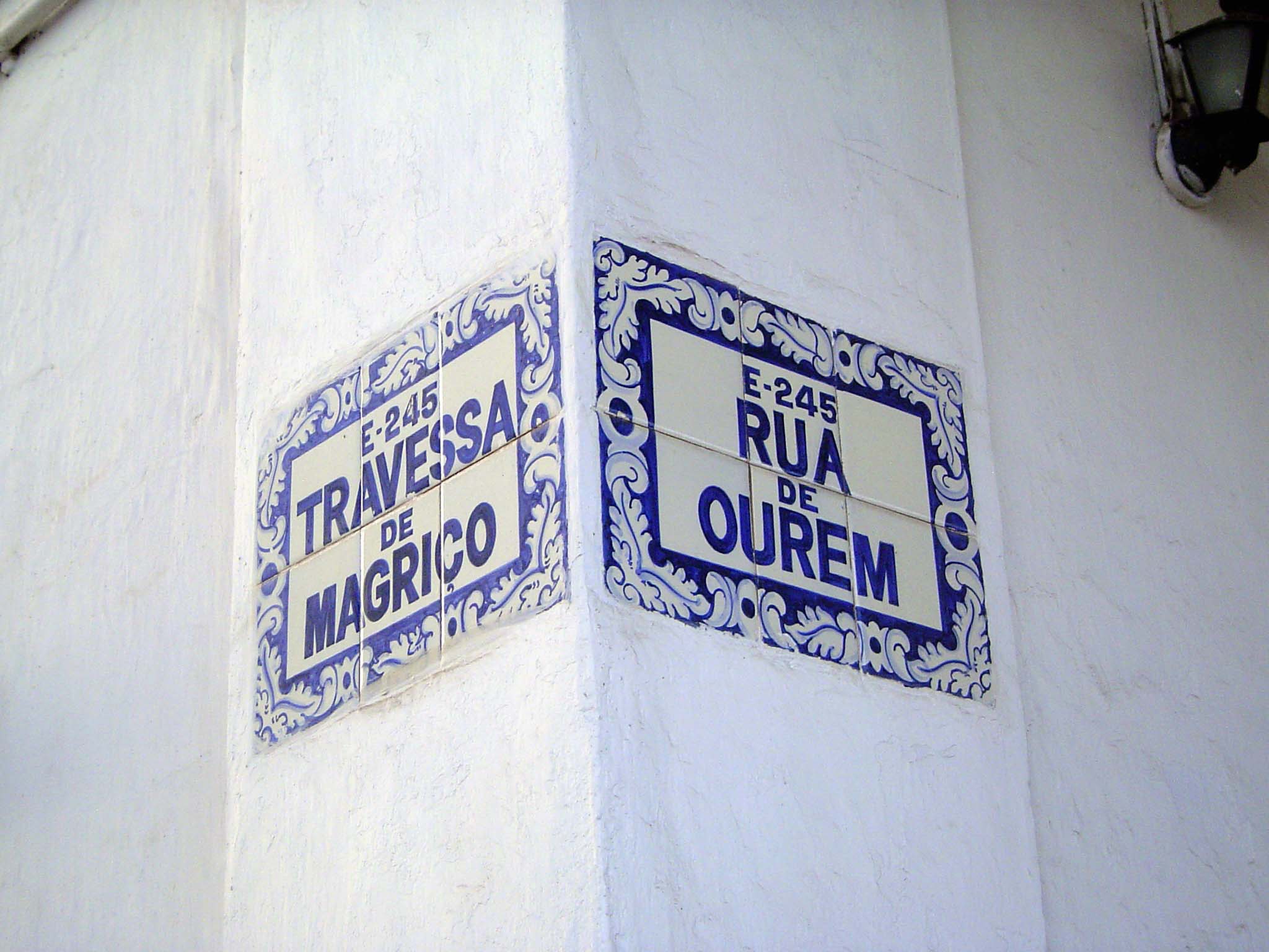 Street sign.