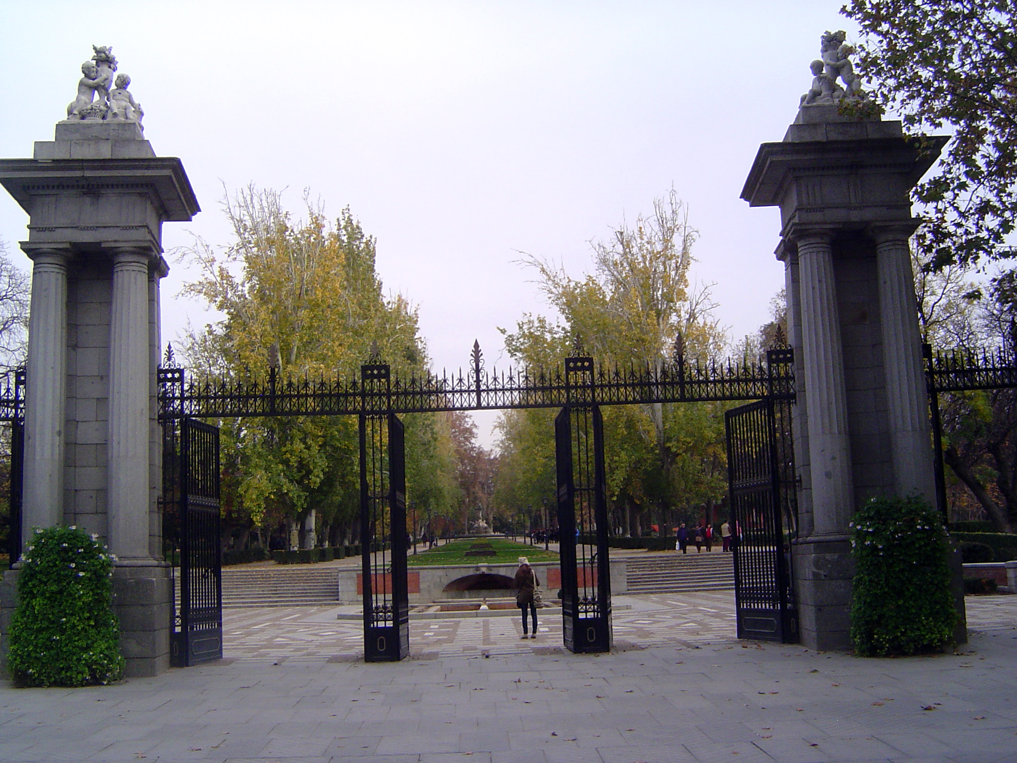 The park's Puerta de Hernani. The Retiro goes back to the 15th century. A royal palace here was abandoned in the 17th and finally destroyed
