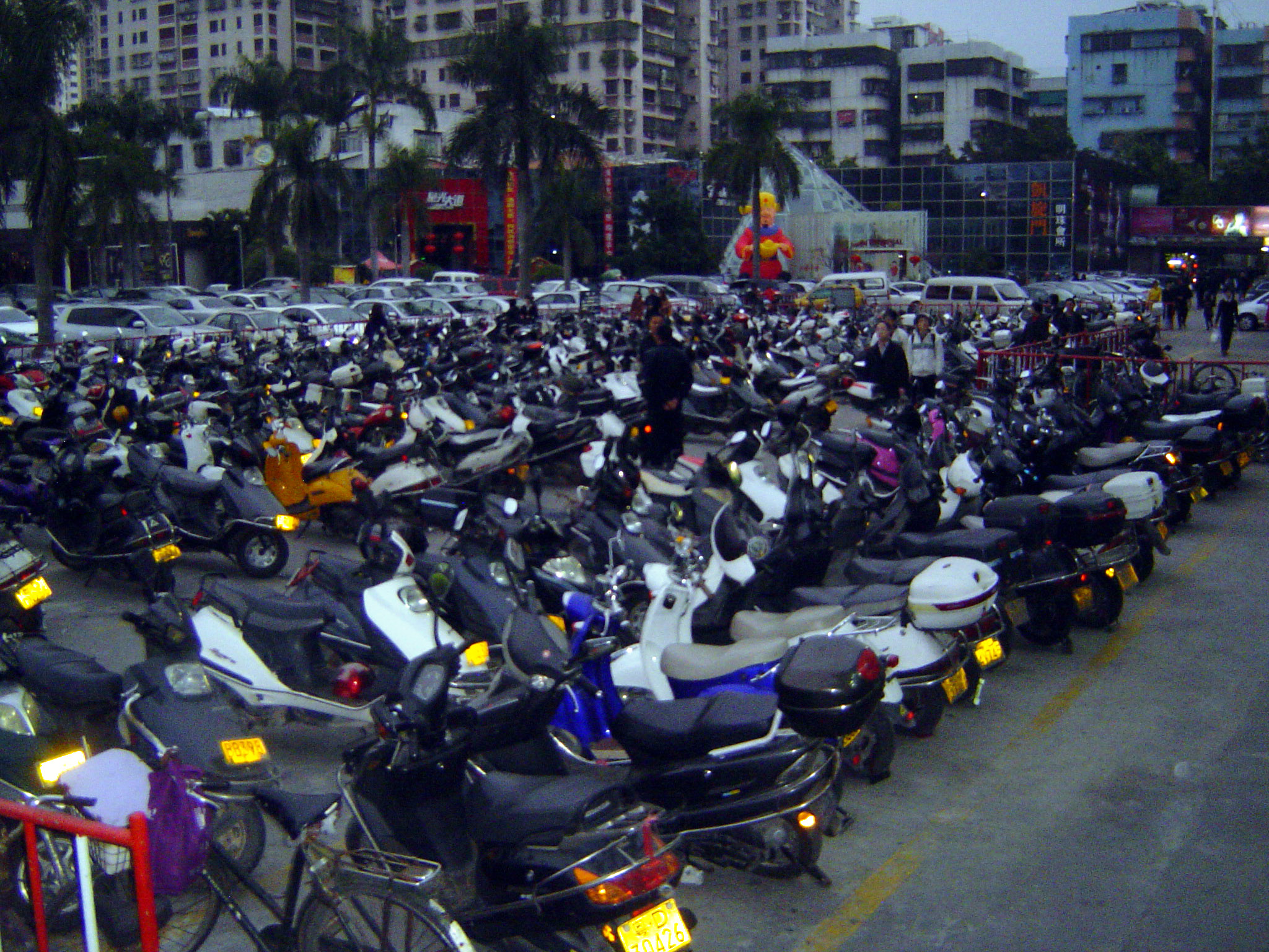 The parking lot out back.