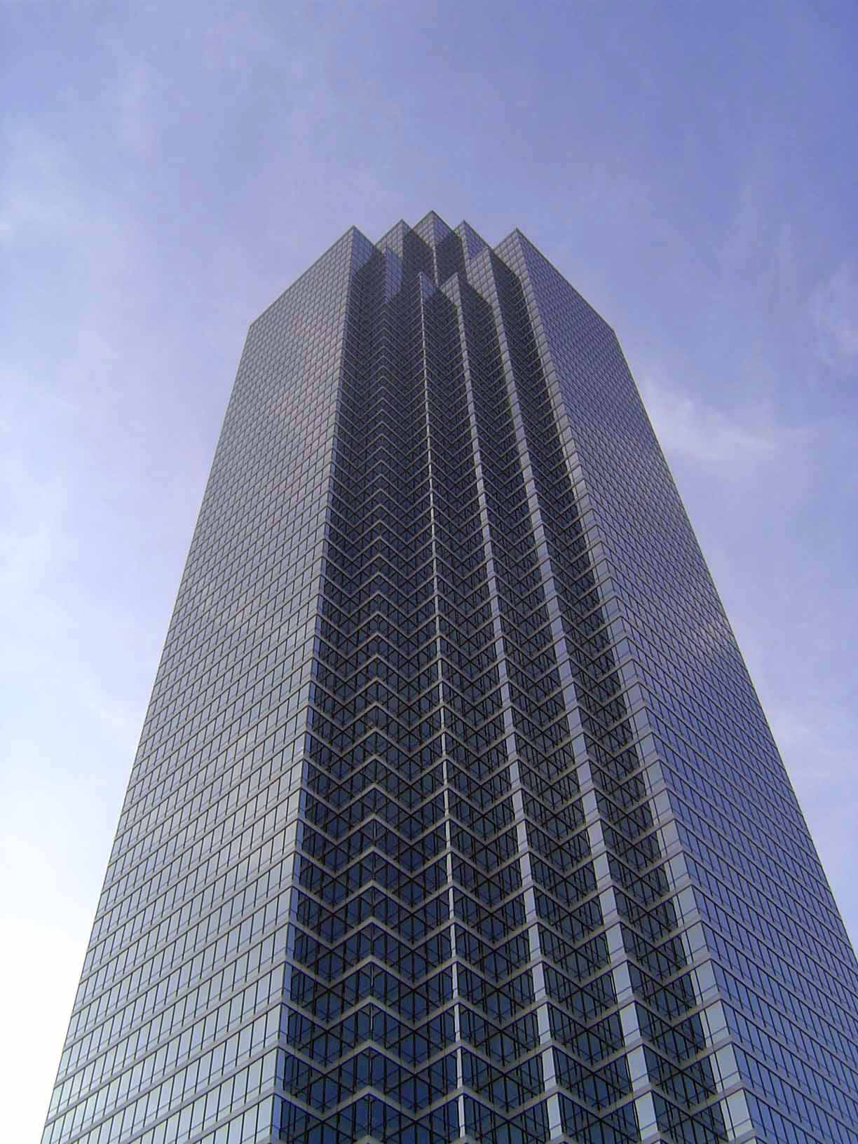 The Bank of America Tower. A twin tower was planned but never built.