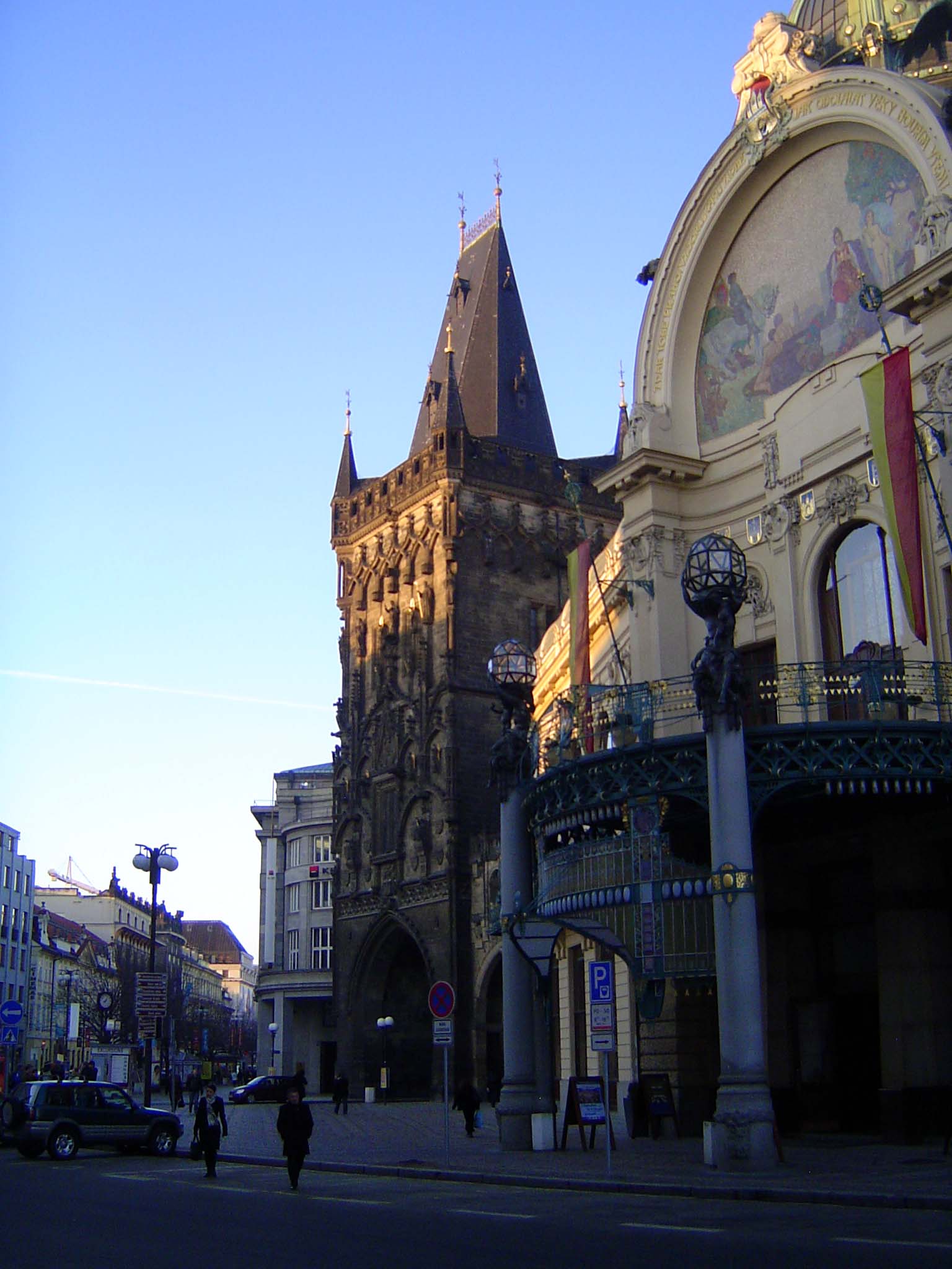 In the light of day, the Town Hall and Powder T\ower lose a bit but not all of their charisma.