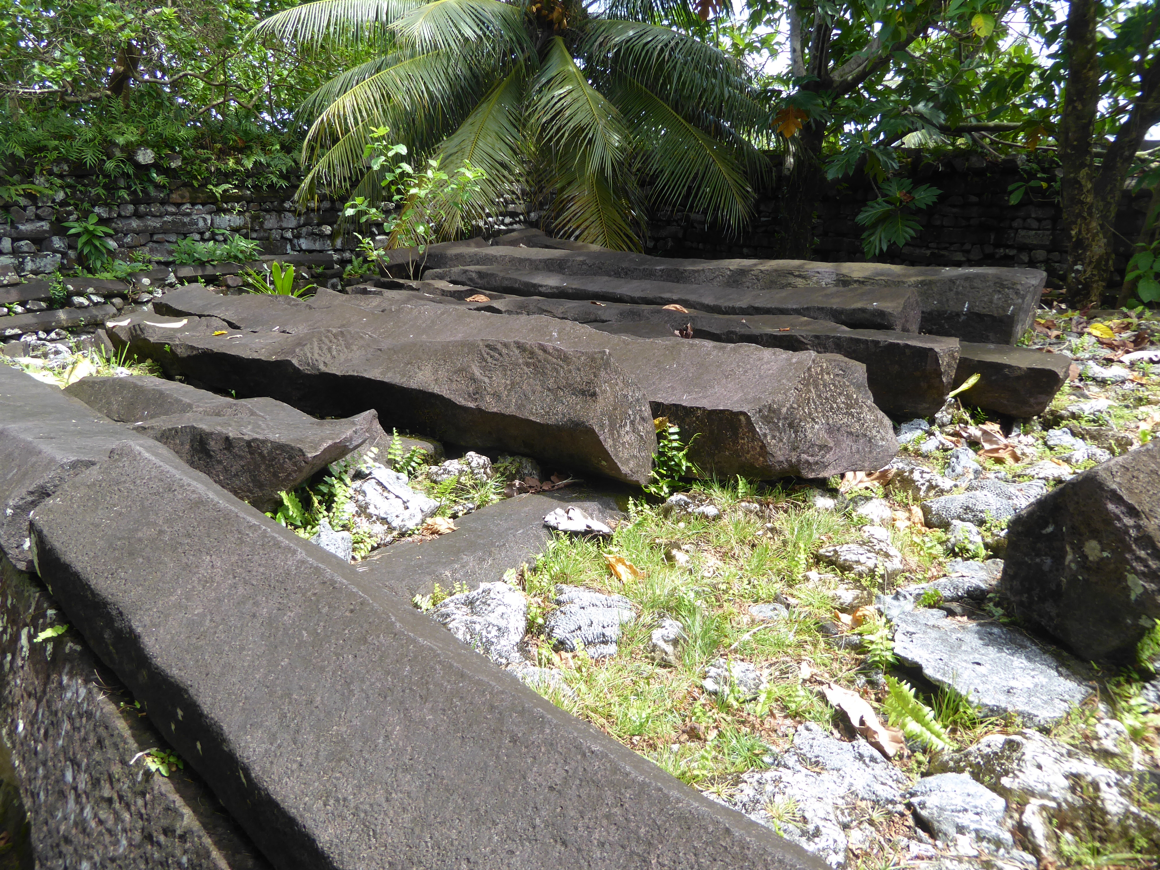 As building material the columns are as handy as can be, provided you can pick them up. The rock weighs about 190 pounds per cubic foot, how