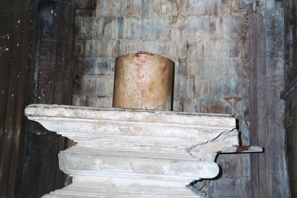 Closeup of the lingam, sign or emblem of Shiva, a god too potent to need ornament. It symbolizes not only the god but the energy driving cre