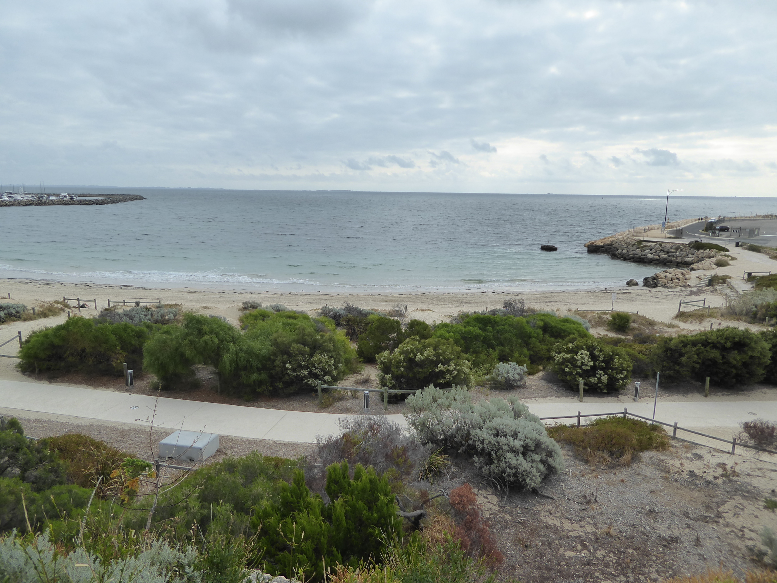 Whalers set up a station in the 1820s at a small harbor, now much modified.