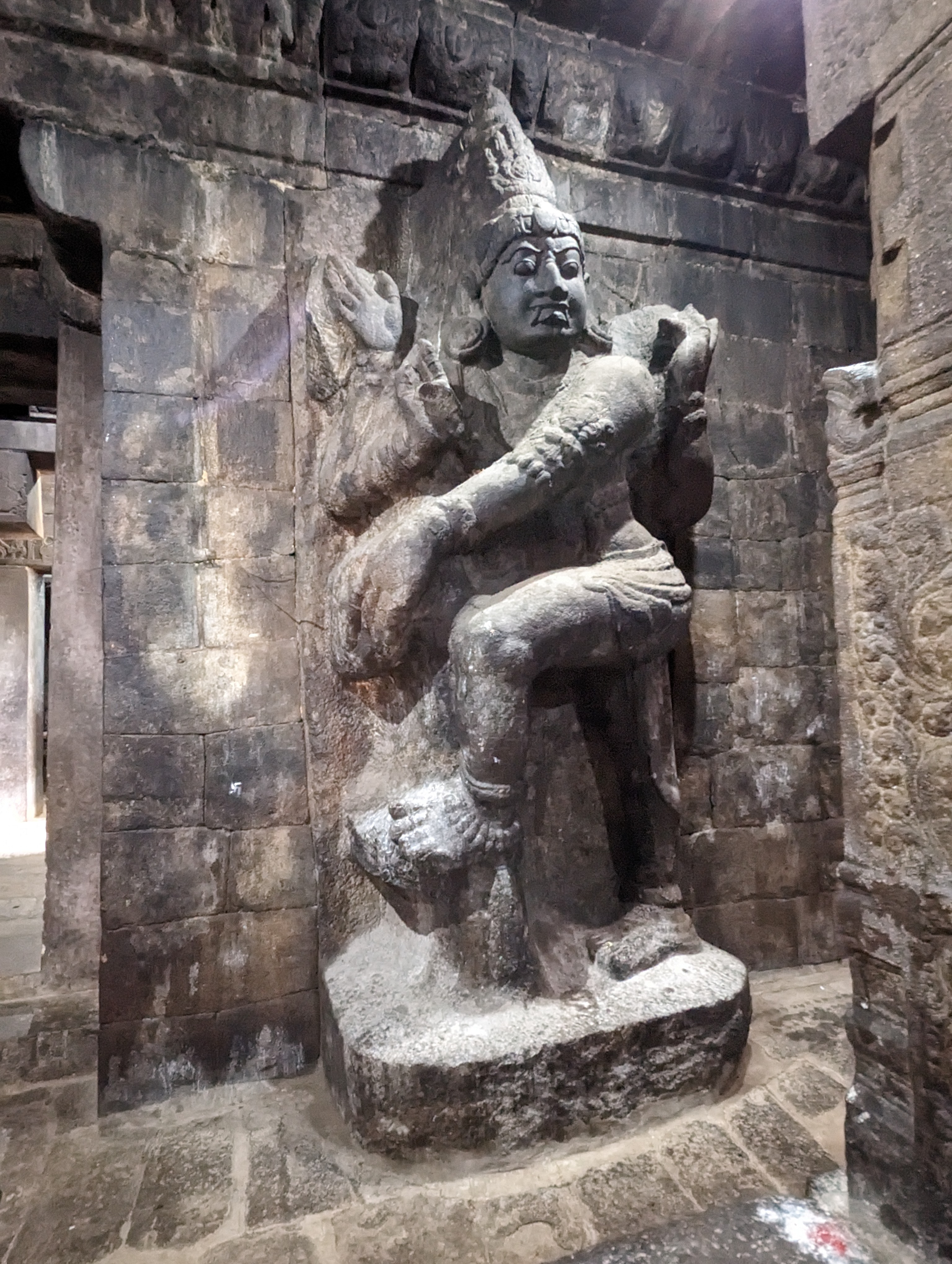 Except for entrance sculptures like this dvarapala.