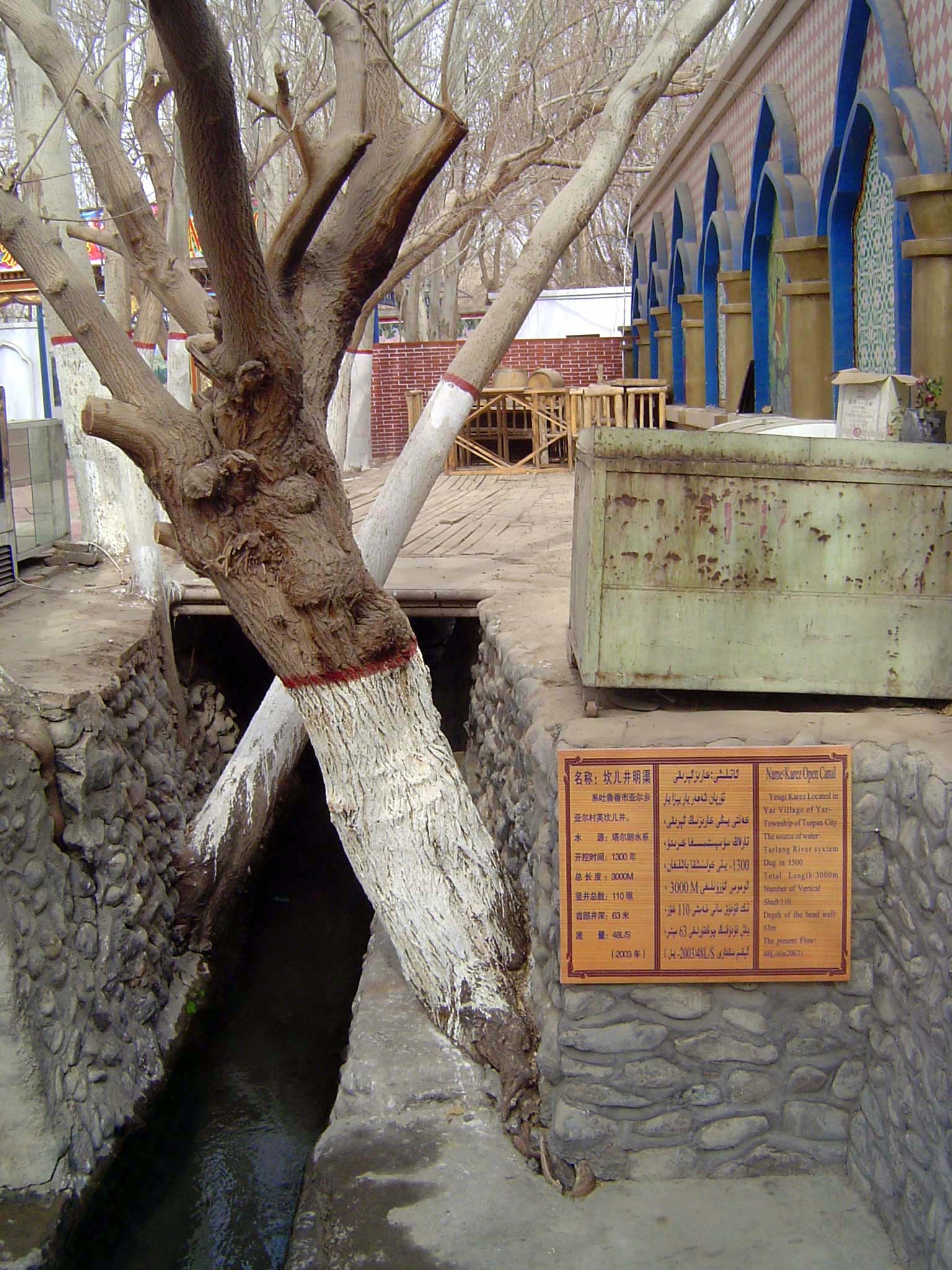 The irrigation water comes from karez, the local name for what on the other side of Asia are called qanats. Once, there were about 1,800 of