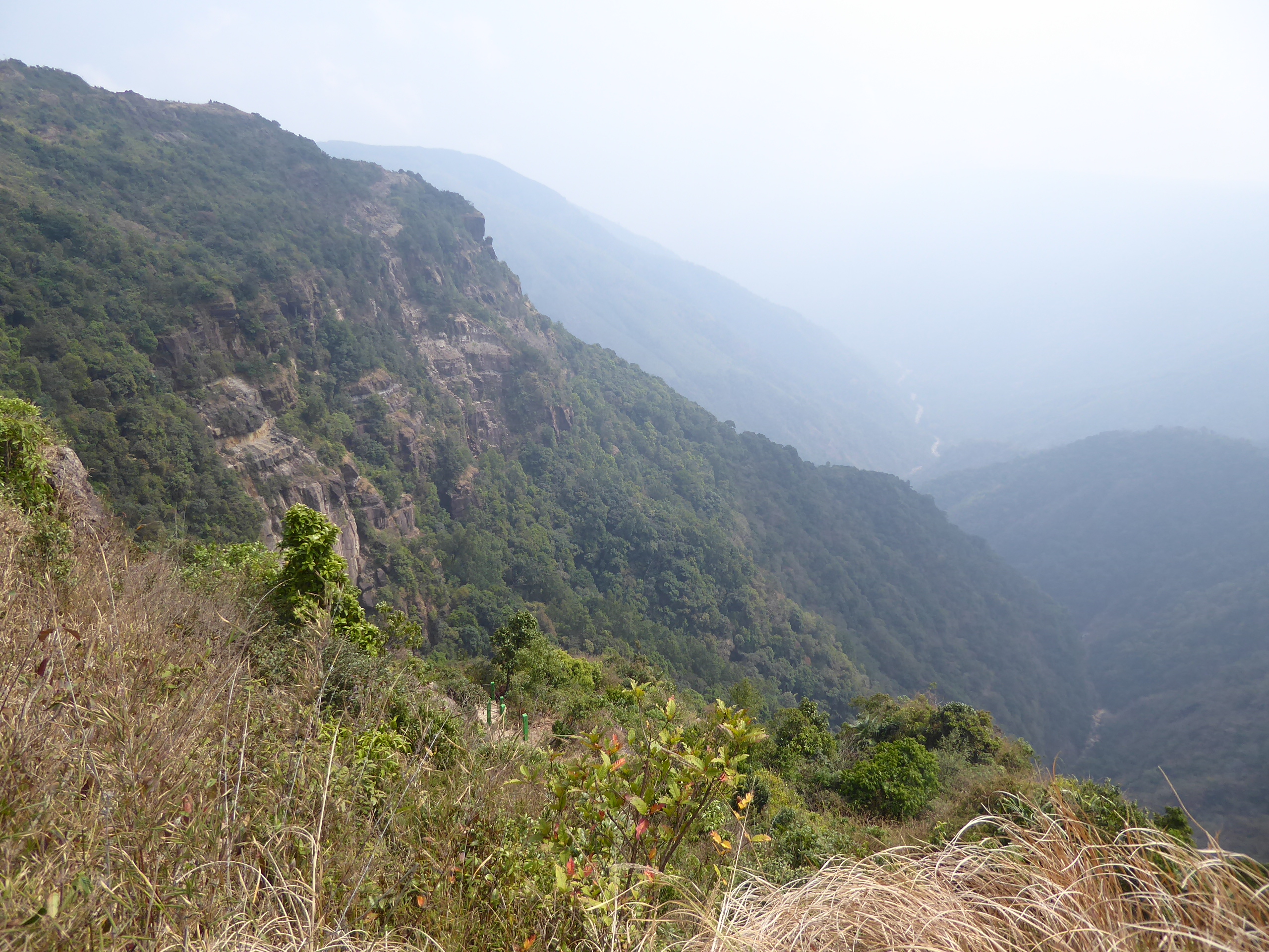 The extraordinary precipitation of Cherrapunji appears to be caused by the southern edge of the plateau blocking air masses coming from the