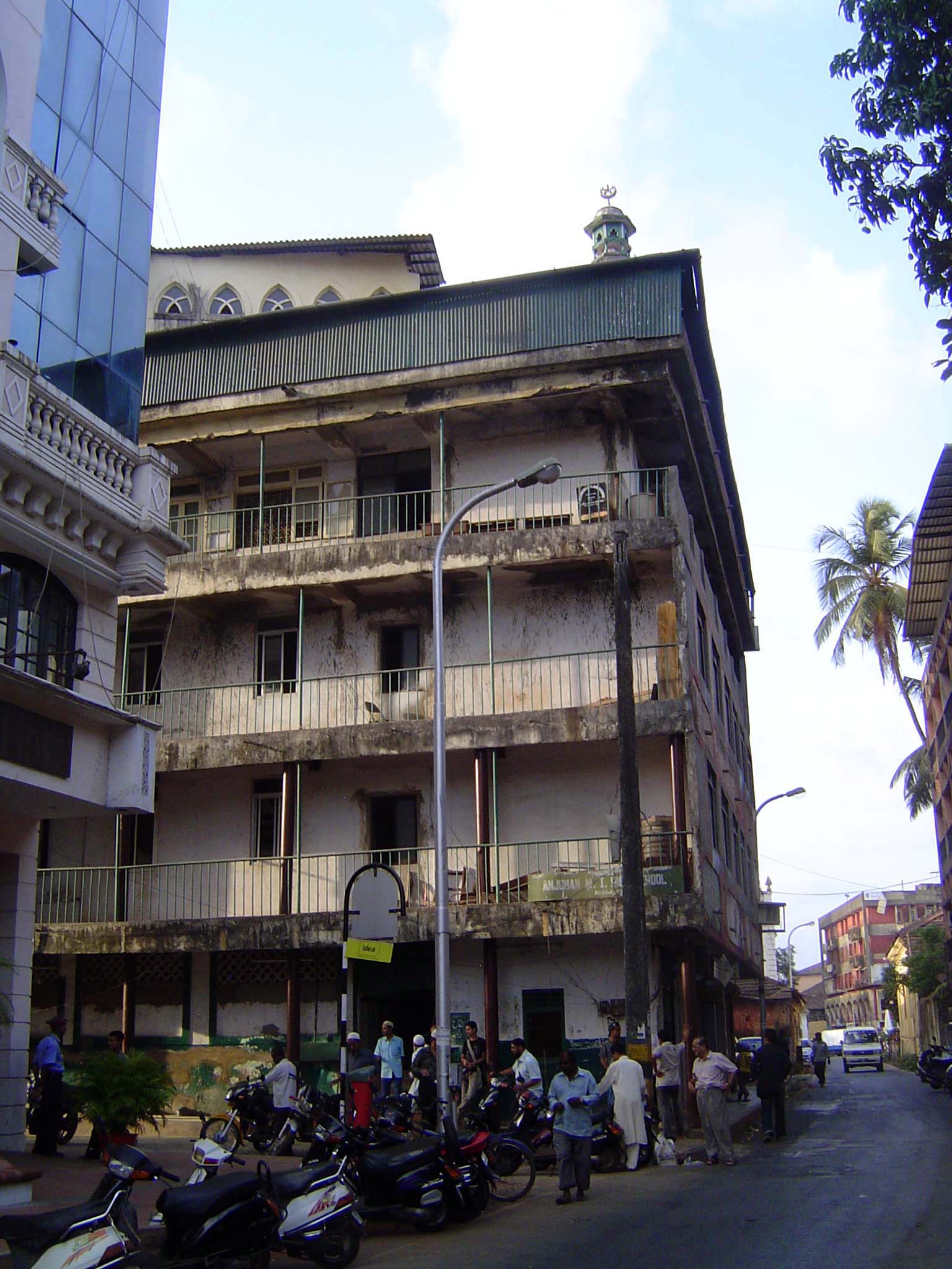 The city's mosque is strikingly pedestrian.