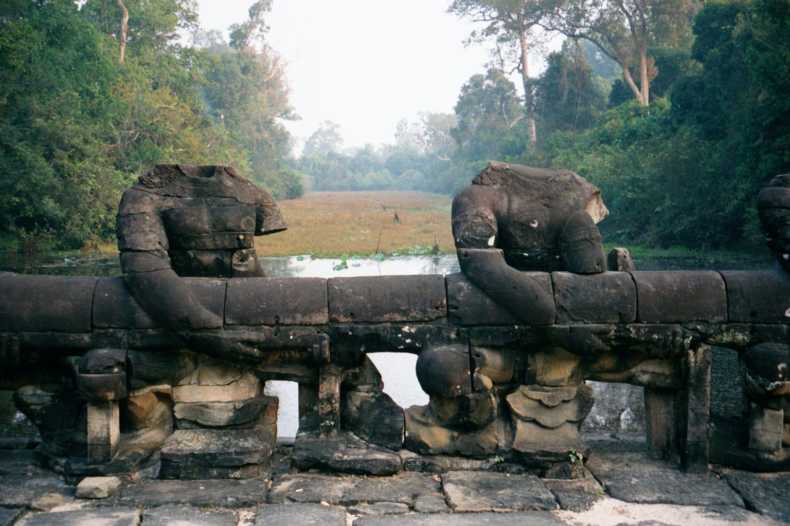 A close-up, showing the butchery and the city moat.