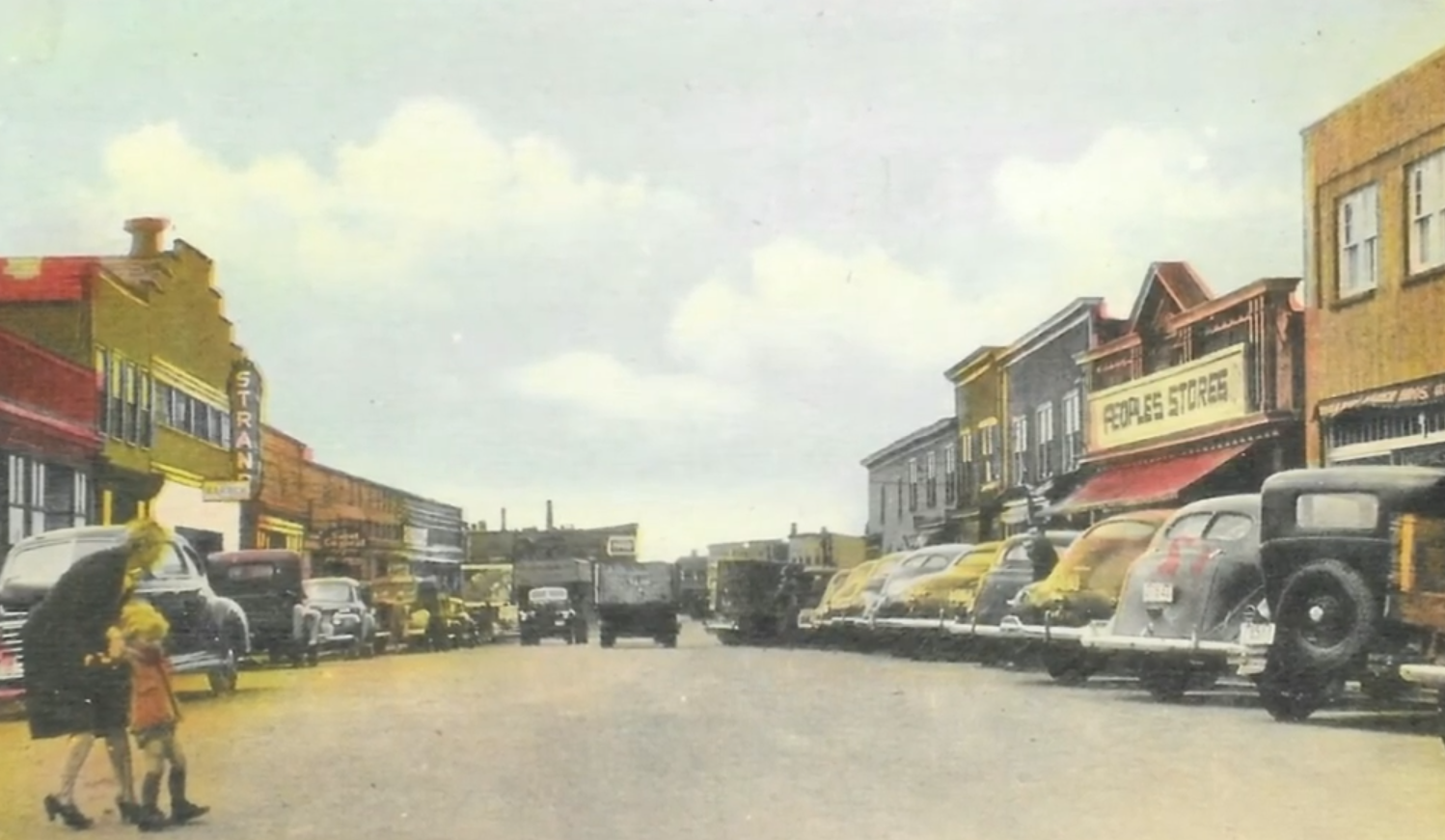 After World War II, Main Street had traffic.