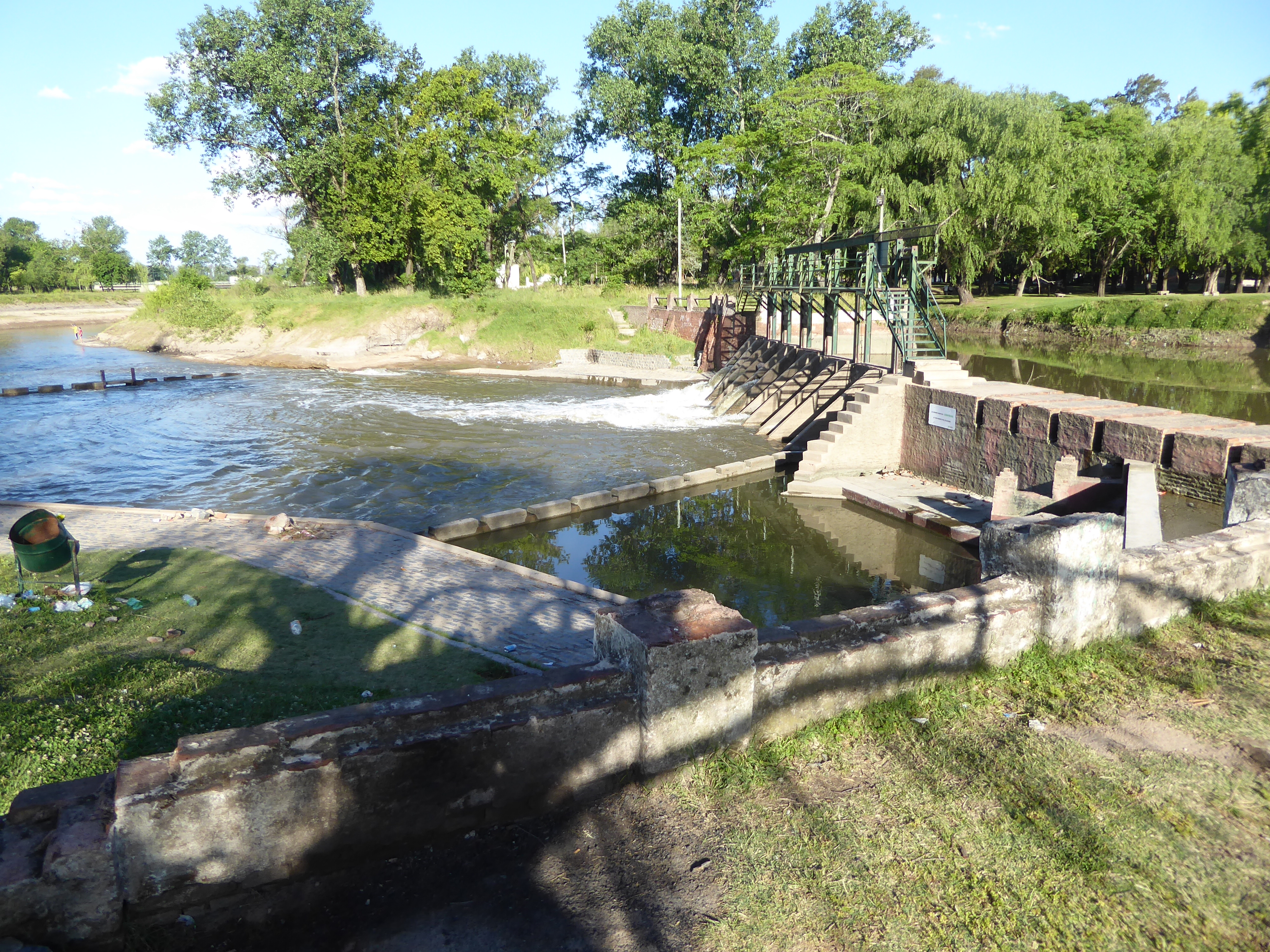 Downstream, there's a diversion dam.