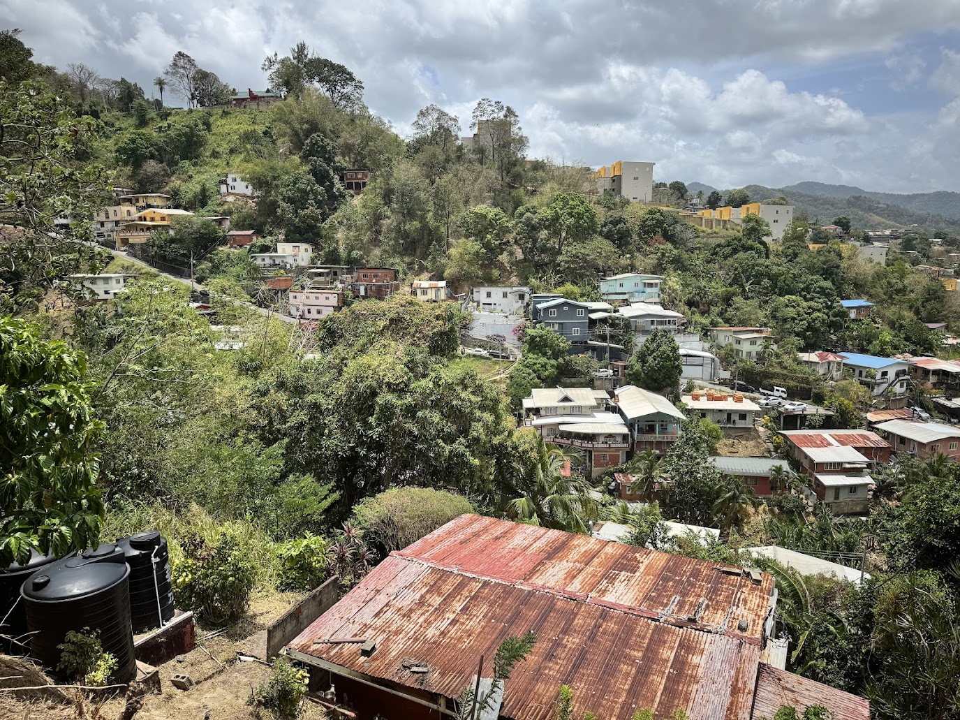 Jump to the other ethnic half of the island: an Afro-Trinidadian community in the hills west of Port of Spain.