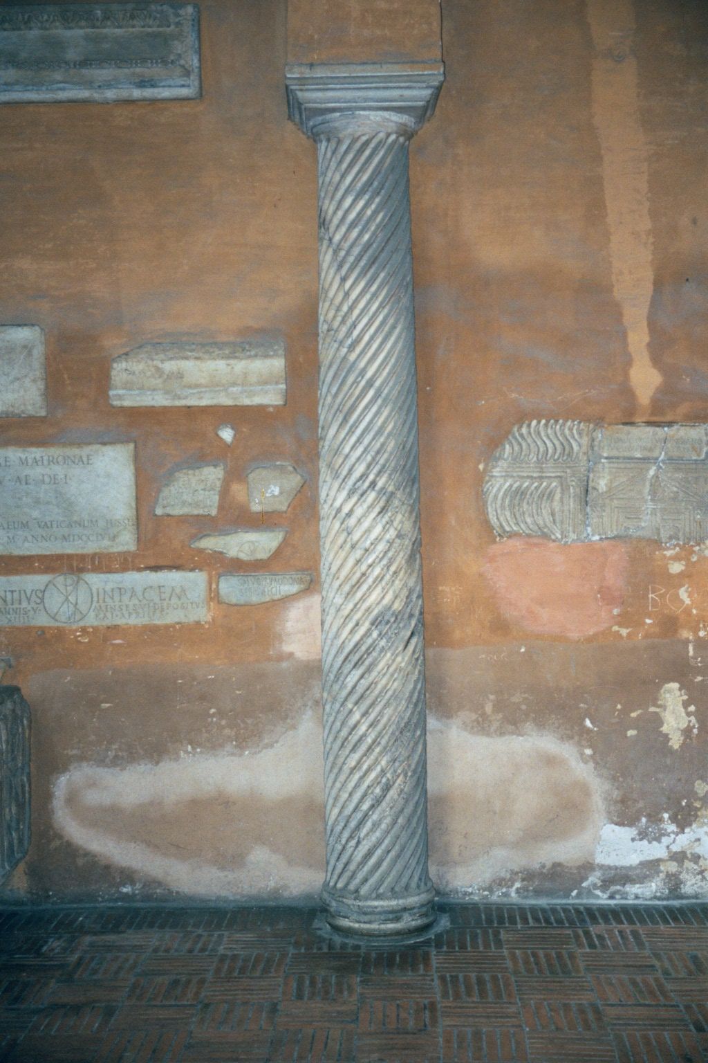 Columns from pagan antiquity decorate the entrance.