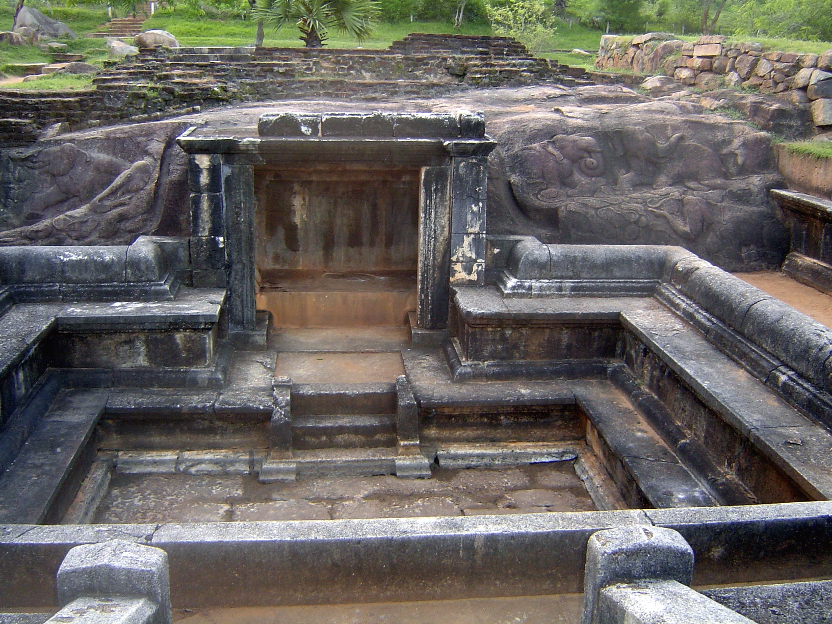 Water came from Tissa Wewa, a nearby reservoir. The kings who built Anuradhapura were great reservoir builders, because without irrigation t