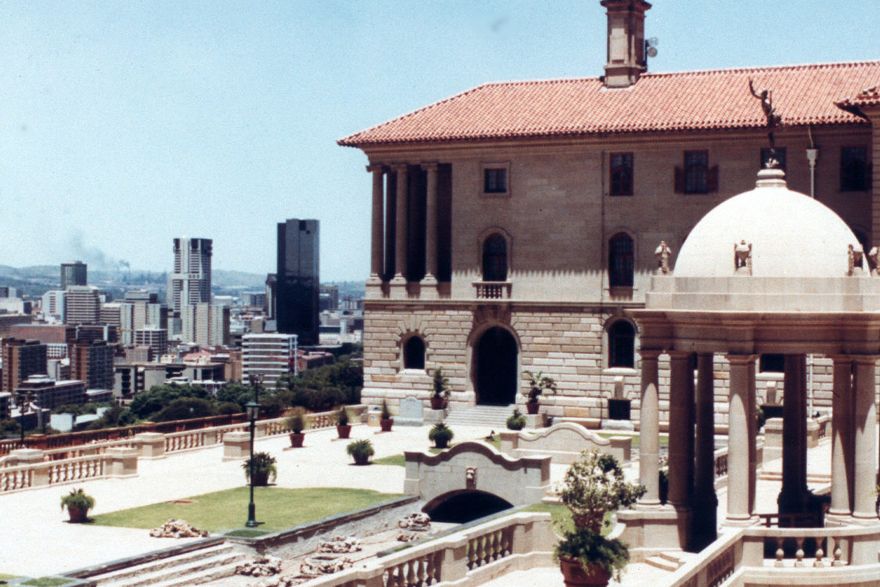 A view back toward the city.
