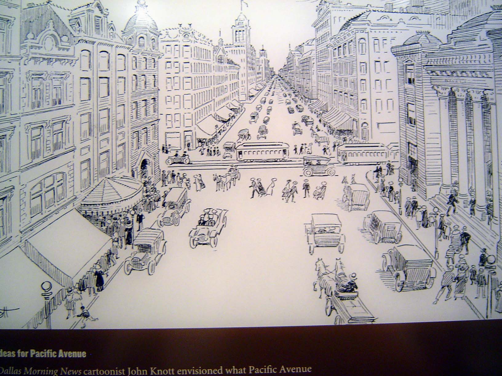 What Pacific Avenue was supposed to look like after the removal of the Texas and Pacific tracks. It never got to be either so broad or so li
