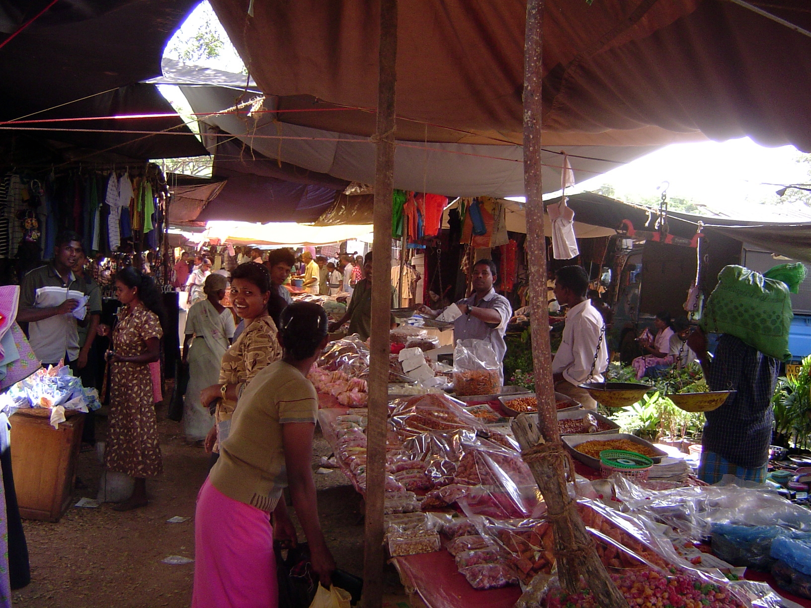 It's warm outside, so there's a large area under cloth.
