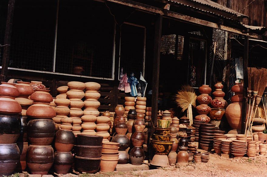 Streetside pottery.