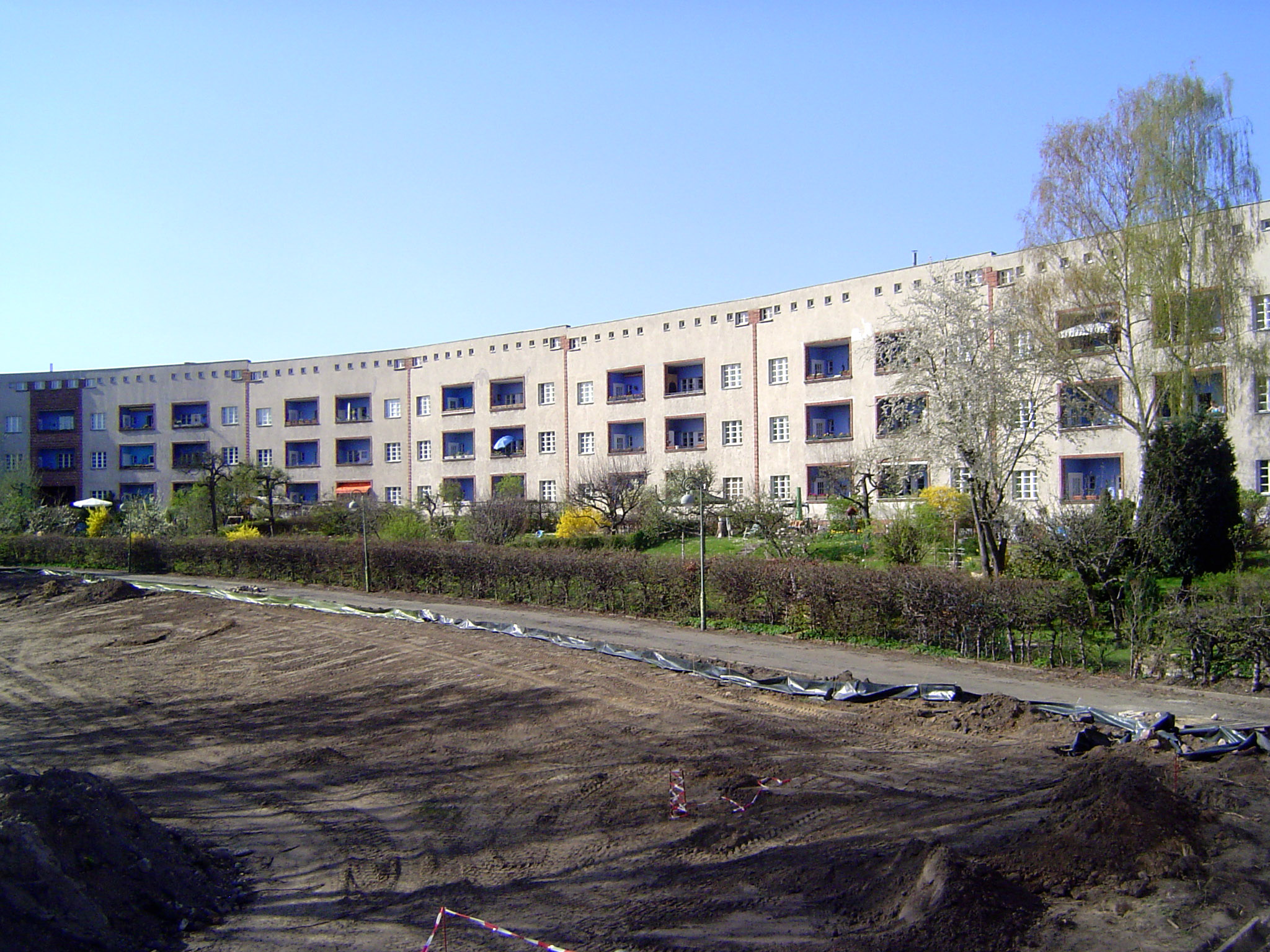 The interior, with private gardens, was being renovated in 2011.