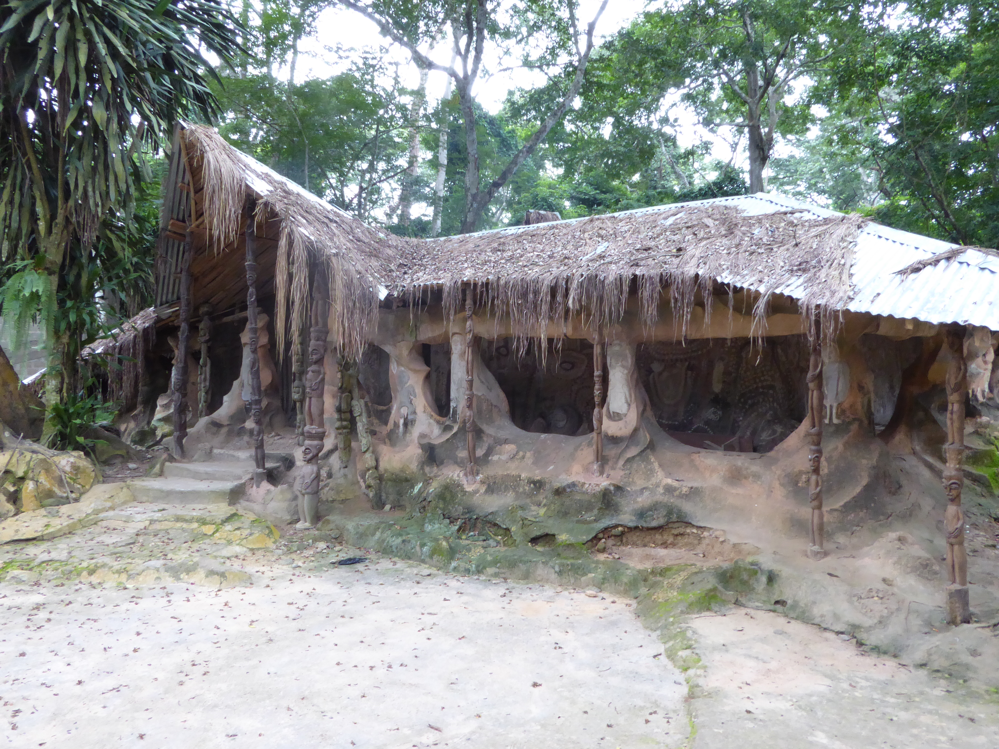 Wenger had gotten involved with the forest early in the 1960s, when she volunteered to repair this, the then-decaying First Palace, a shrine