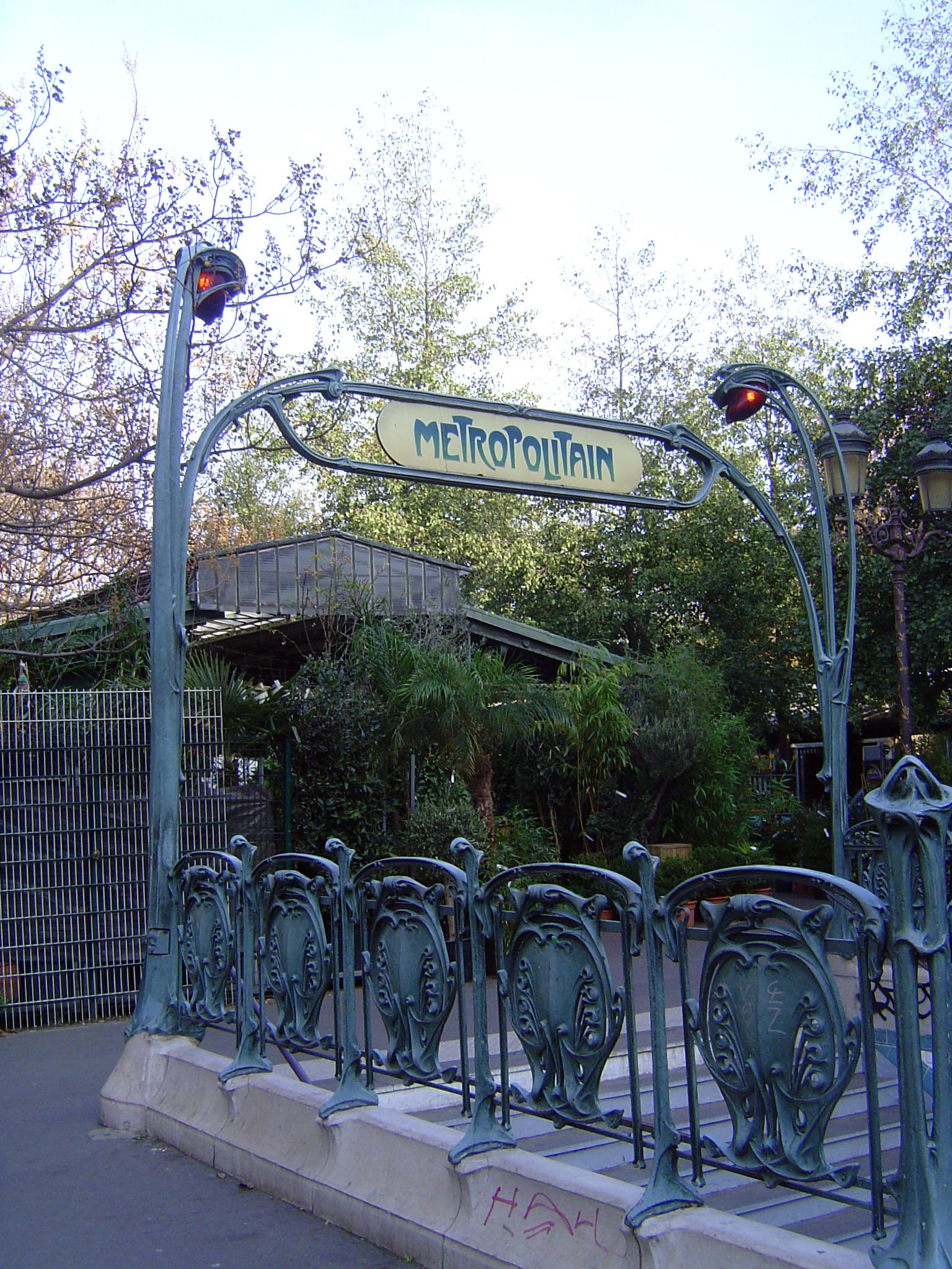 A few bits survive of Hector Guimard's Art Nouveau ironwork at the metro stations. The style, though it looks old, was daring at the time be