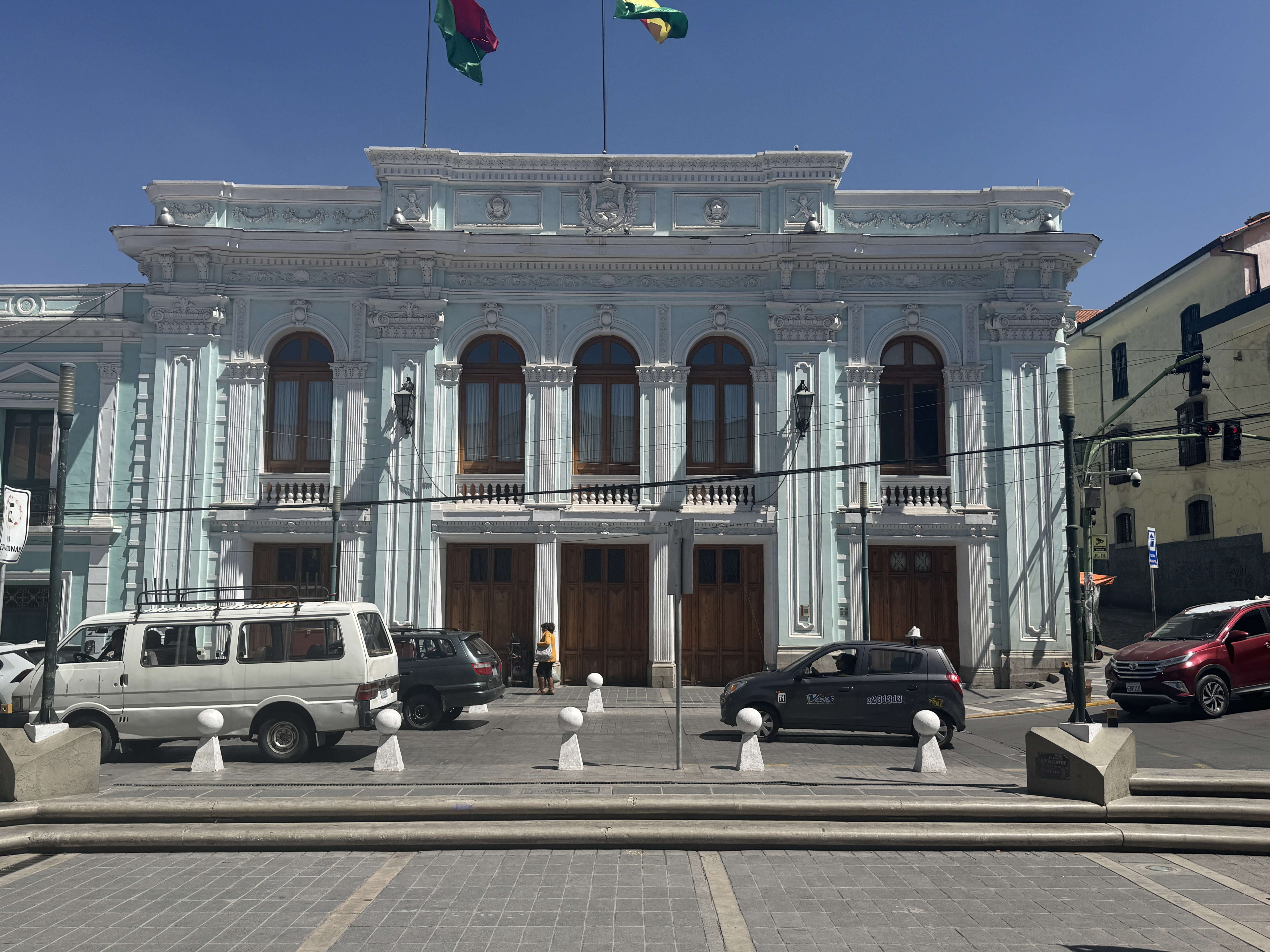 Speaking of French culture, here's the La Paz municipal theater, from 1845.