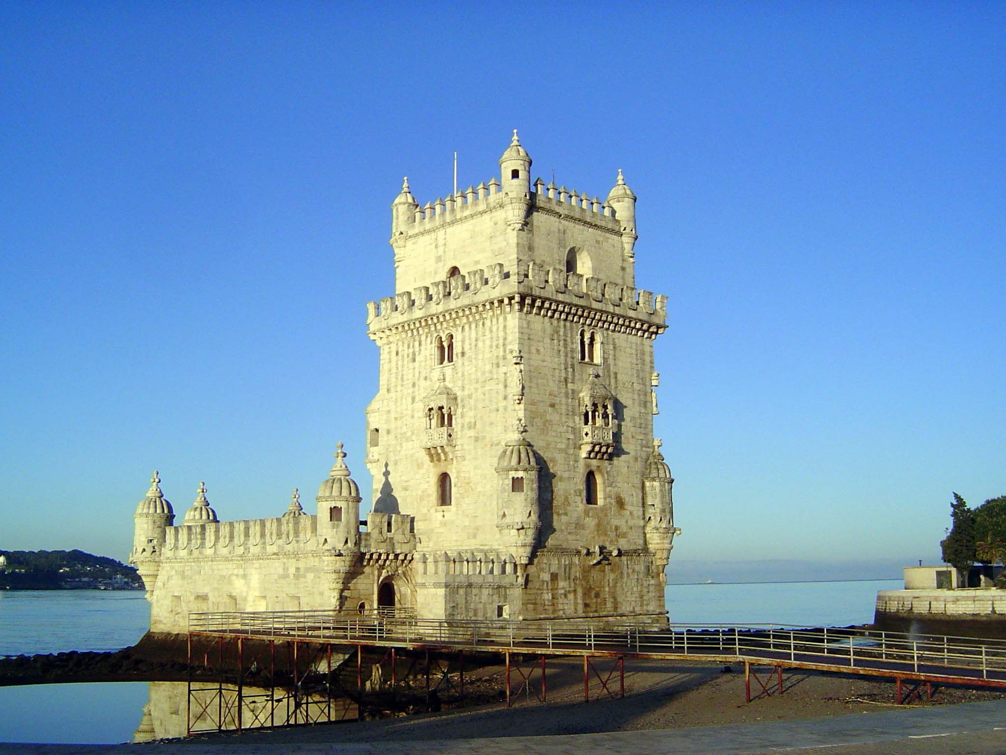 Now on the shore of the Tagus, the Torre de Belém was built mid-river to deter pirates. It hasn't moved; the river has, thanks to reclamatio