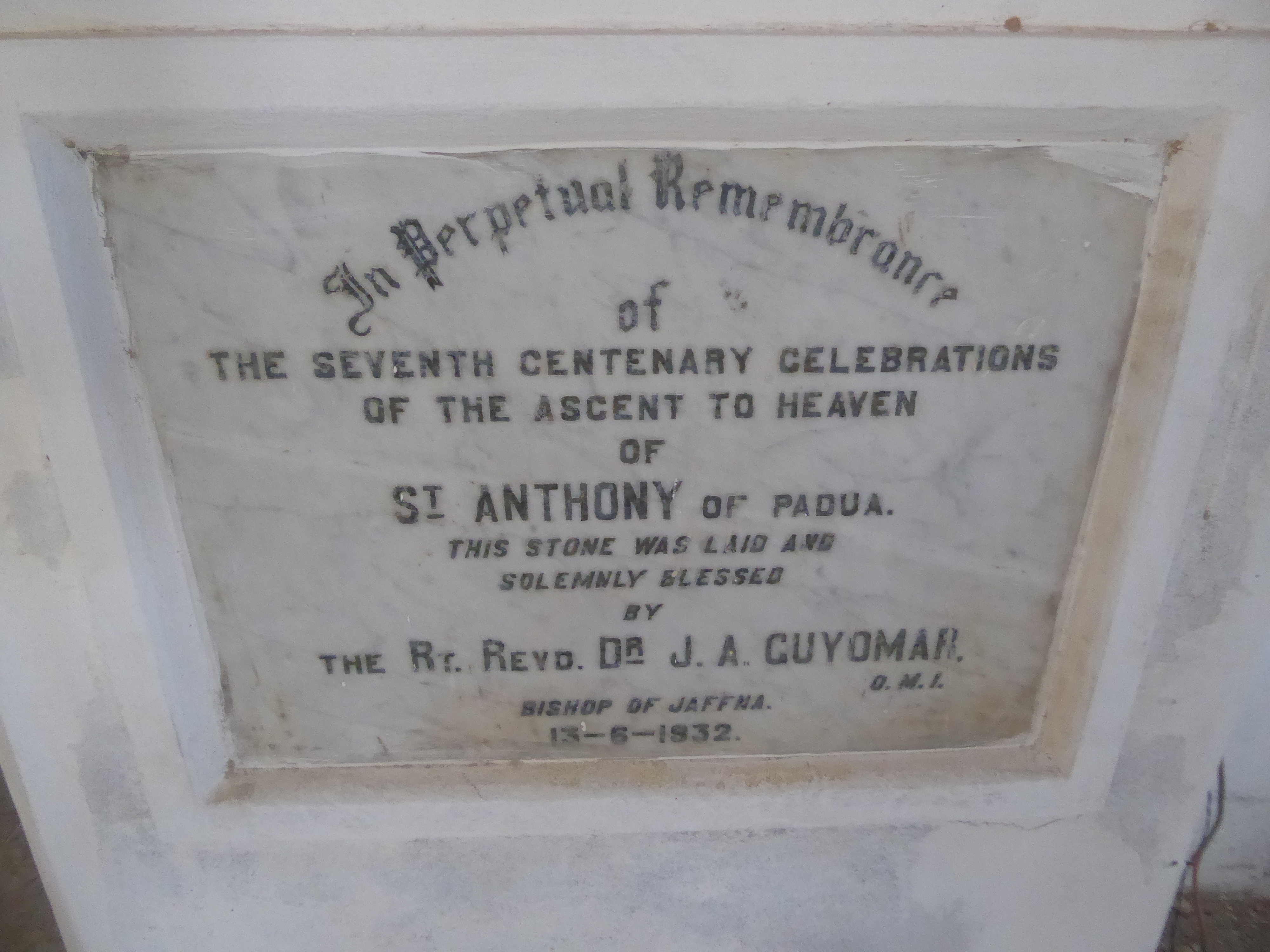 The plaque seen in the last picture.