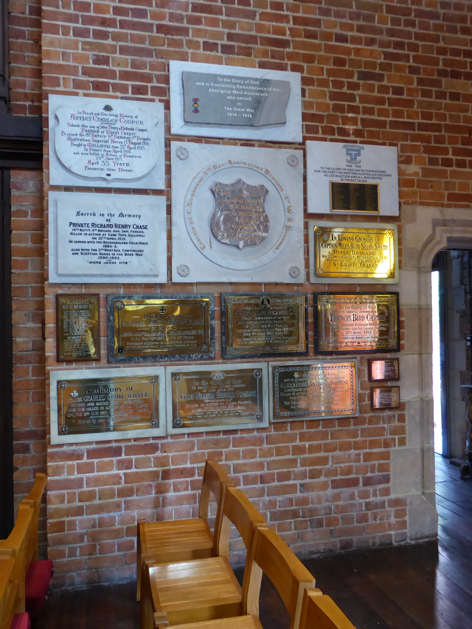 The plaques in Anglican churches are often eloquent, but here the message seems to be mostly "We're running out of space."