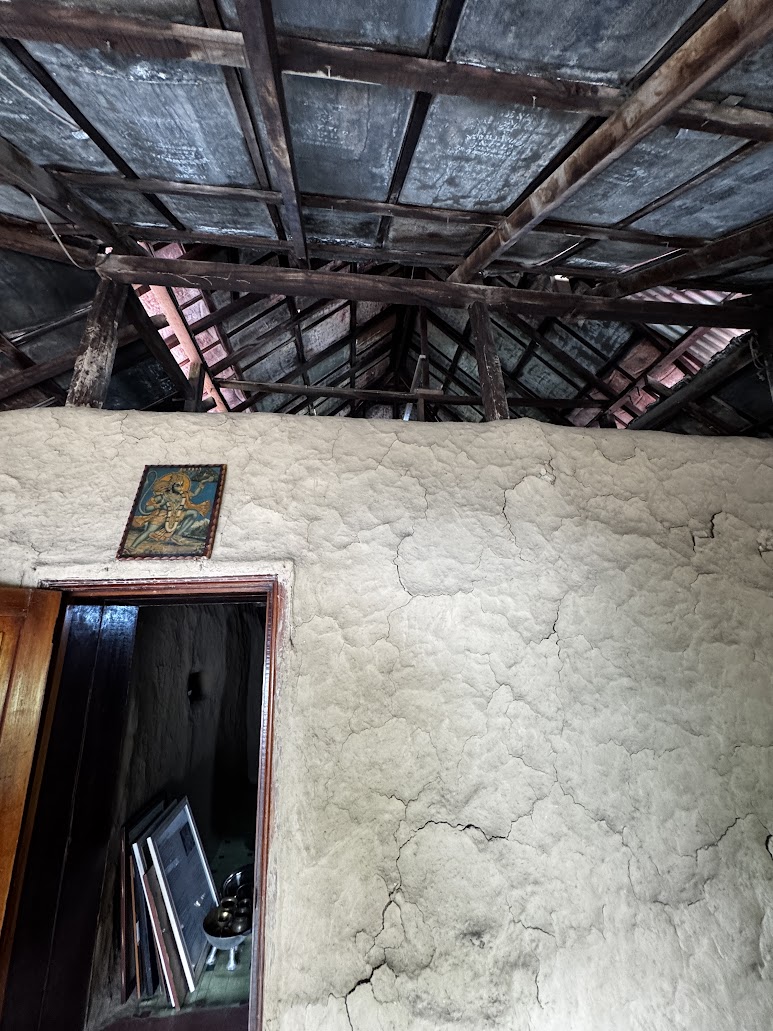 The metal roof is completely separate.