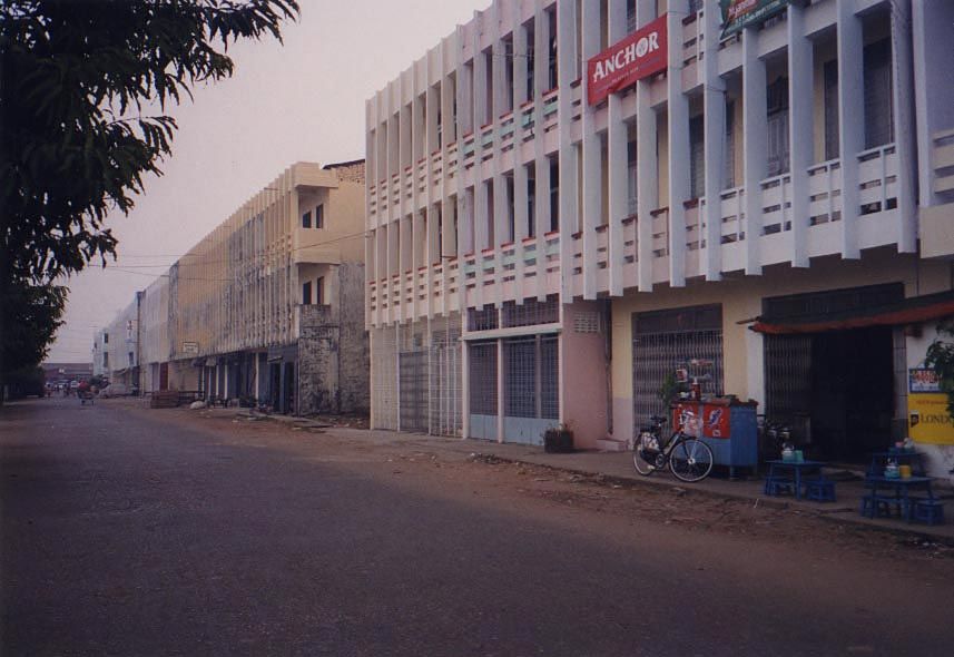 The waterfront road Strand Road, as in Rangoon stretches for a few blocks like this—with the occasional gap where you can see the original h