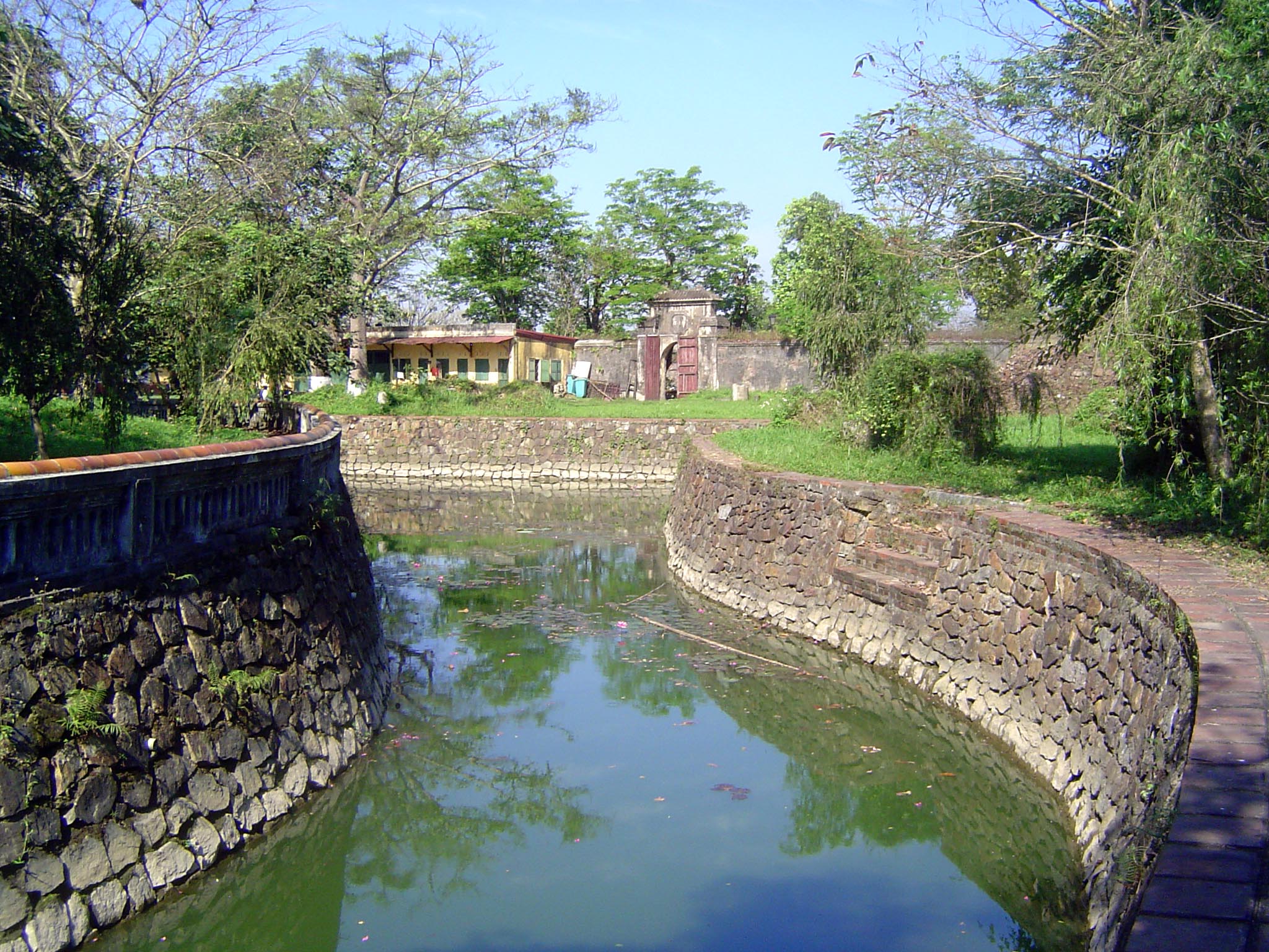 Moat feeding the pond.