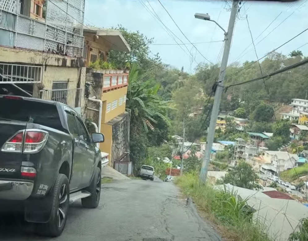 Main road up the valley's east side.